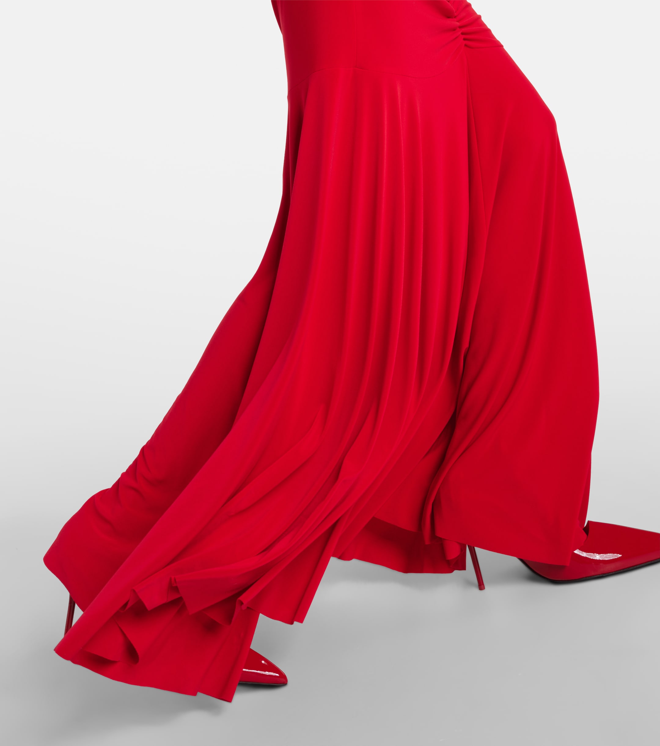 Norma Kamali Ruched strapless gown thumbnail