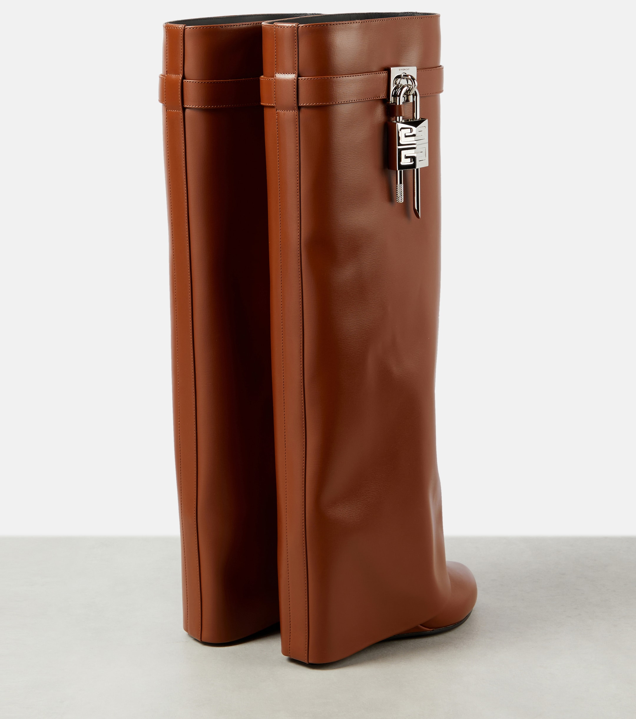 Givenchy Shark Lock leather knee-high boots thumbnail