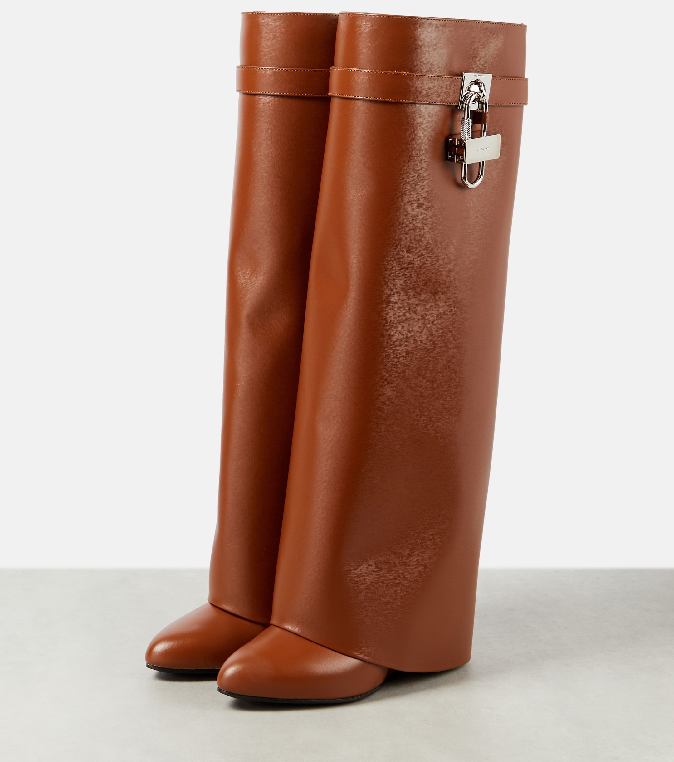 Givenchy Shark Lock leather knee-high boots thumbnail