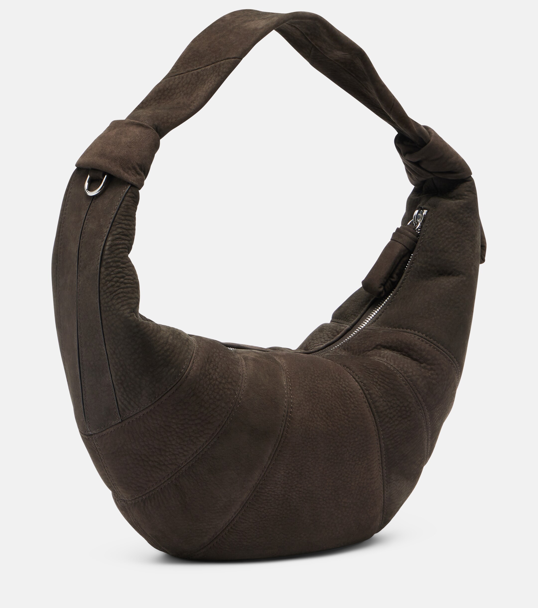 Lemaire Fortune Croissant Small suede shoulder bag