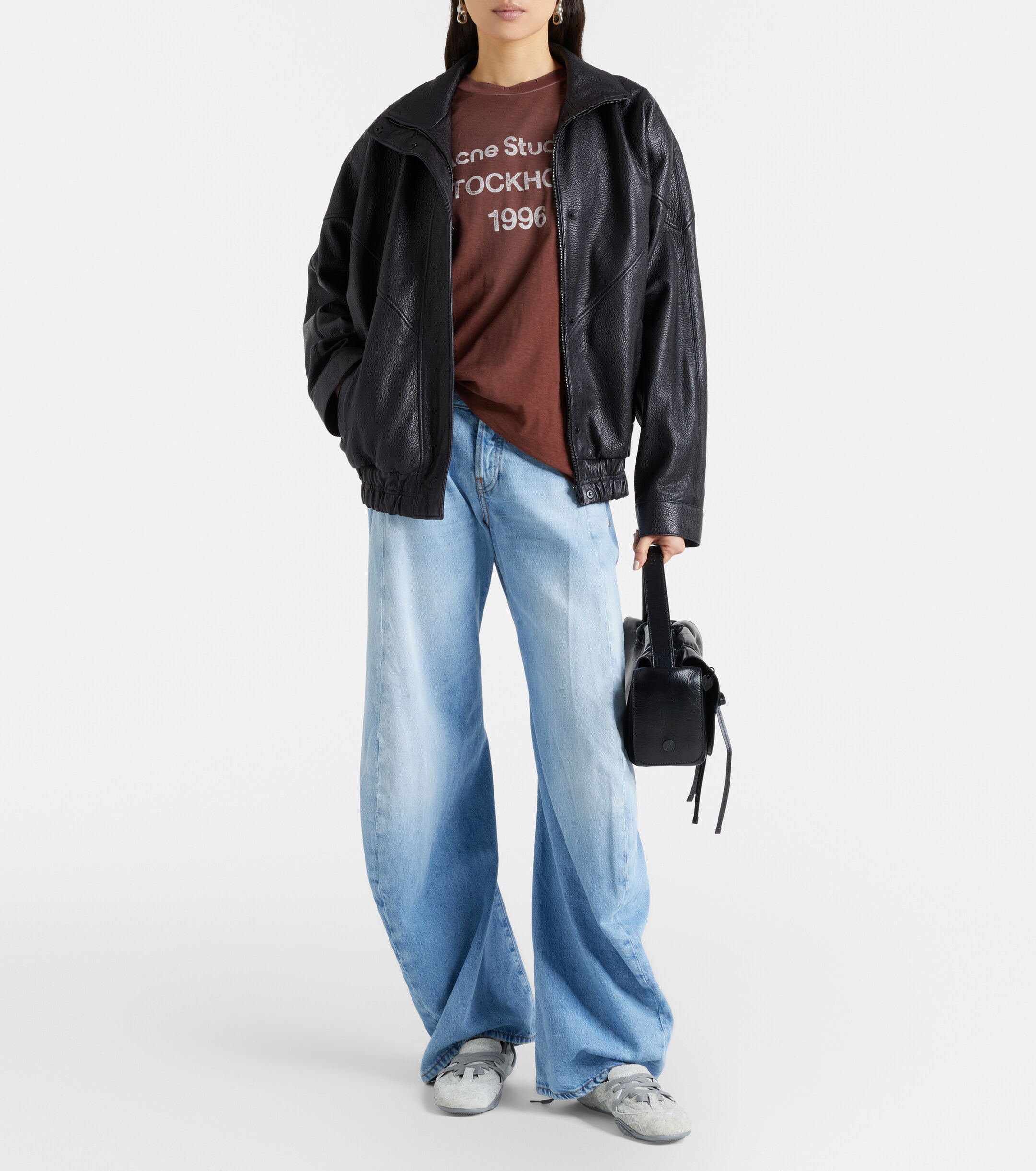 Acne Studios 2006F distressed wide-leg jeans