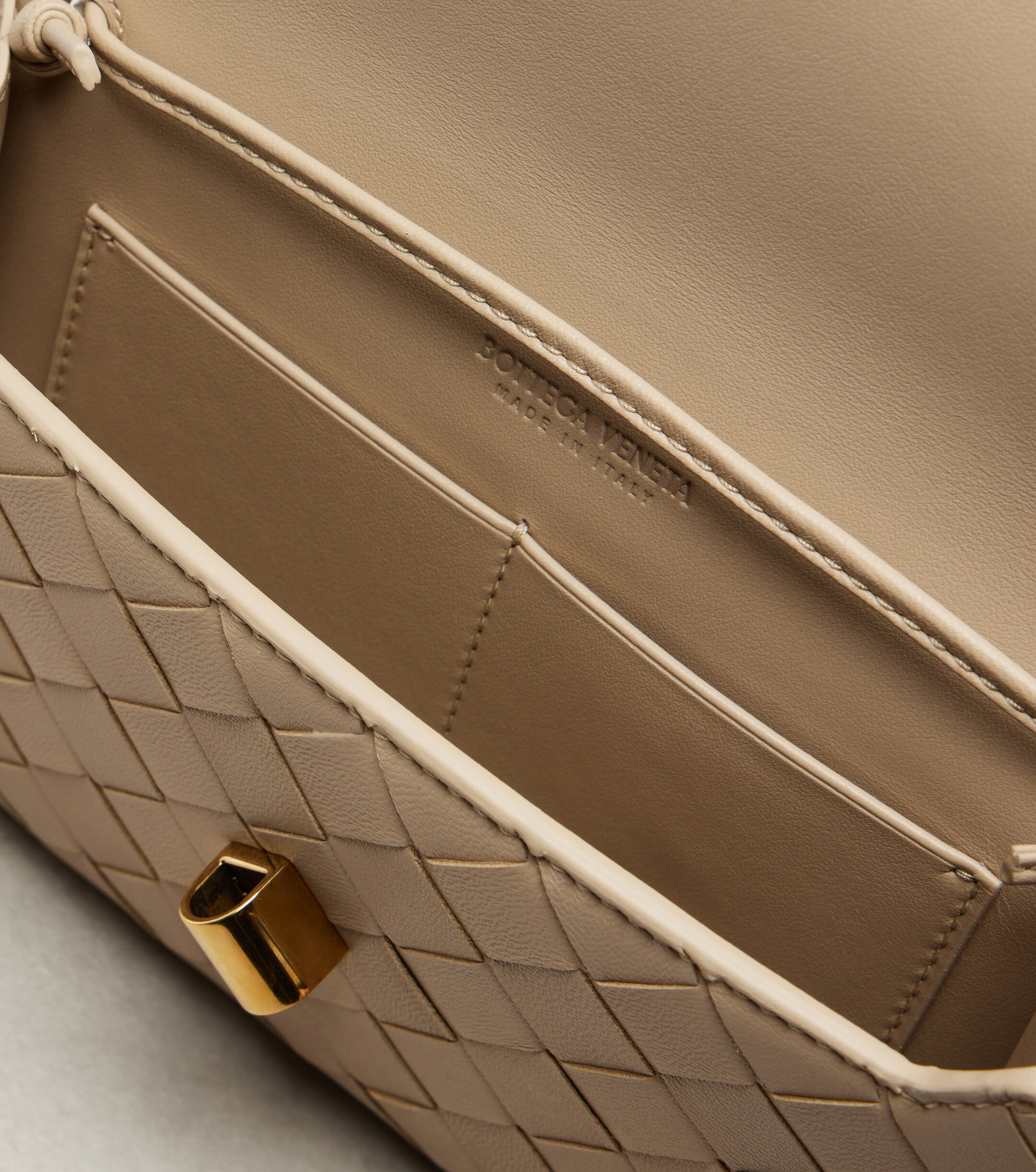 Bottega Veneta Andiamo leather pouch with strap