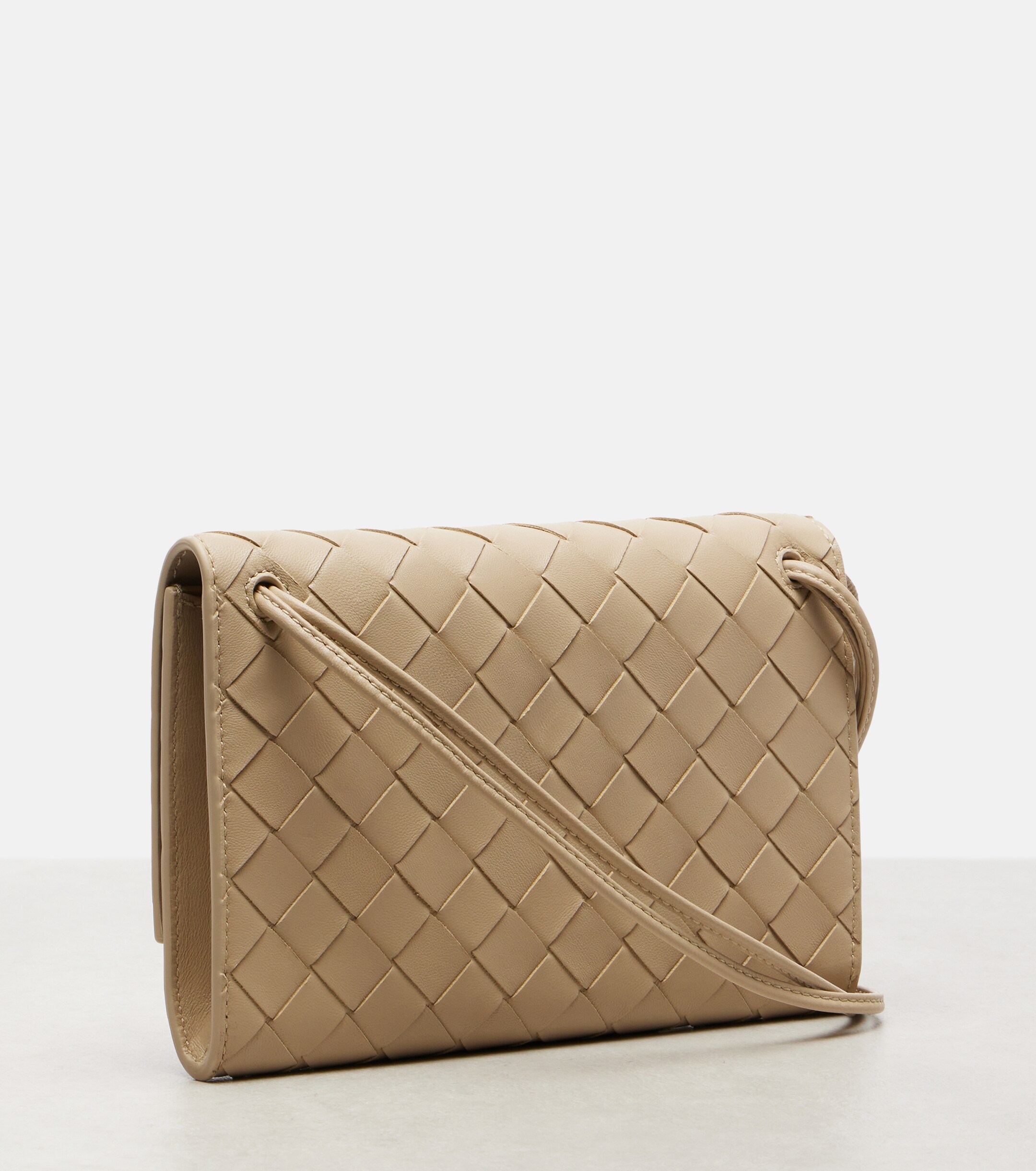 Bottega Veneta Andiamo leather pouch with strap