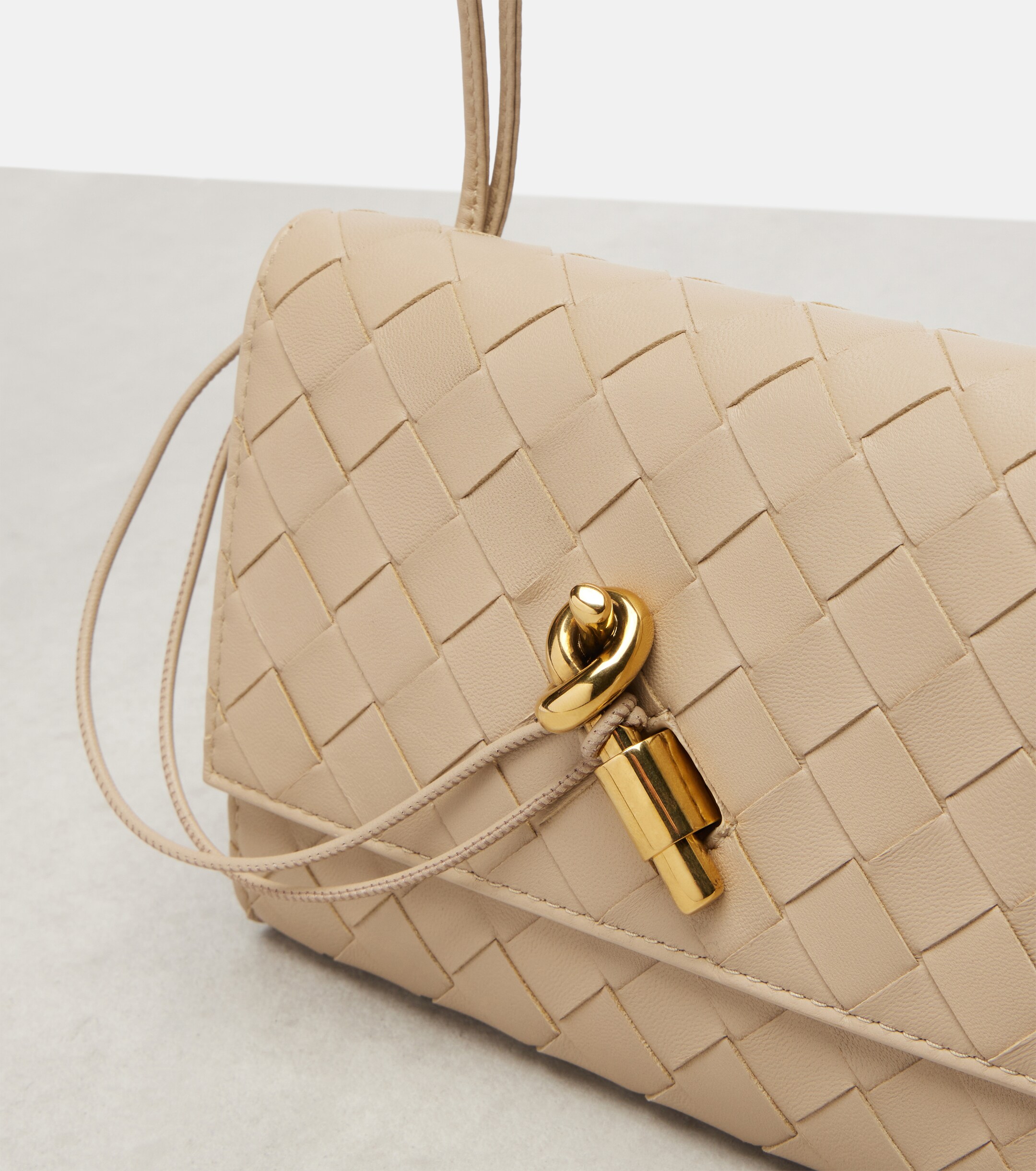 Bottega Veneta Andiamo leather pouch with strap