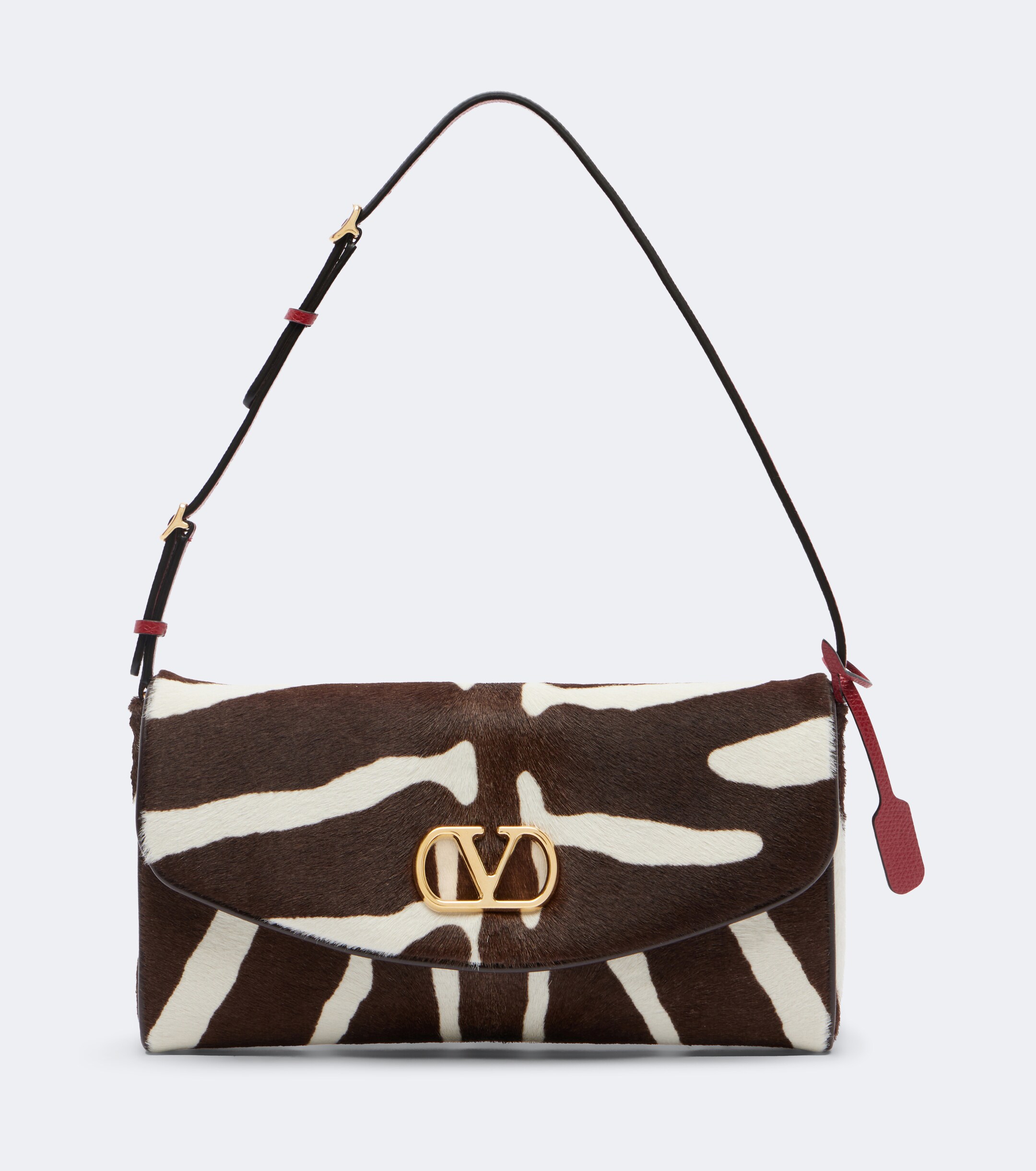 Valentino Garavani DeVain zebra-print calf hair shoulder bag