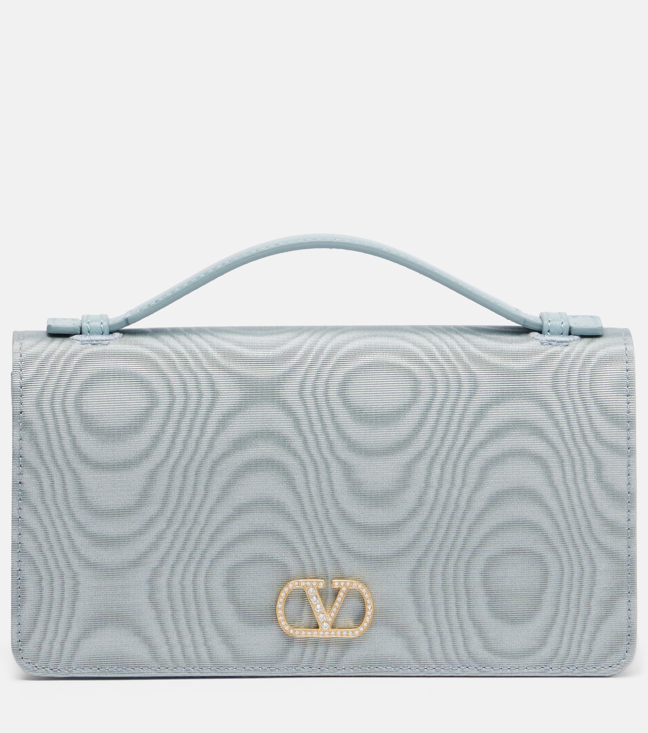 Valentino Garavani VLogo Signature Mini moiré wallet on chain