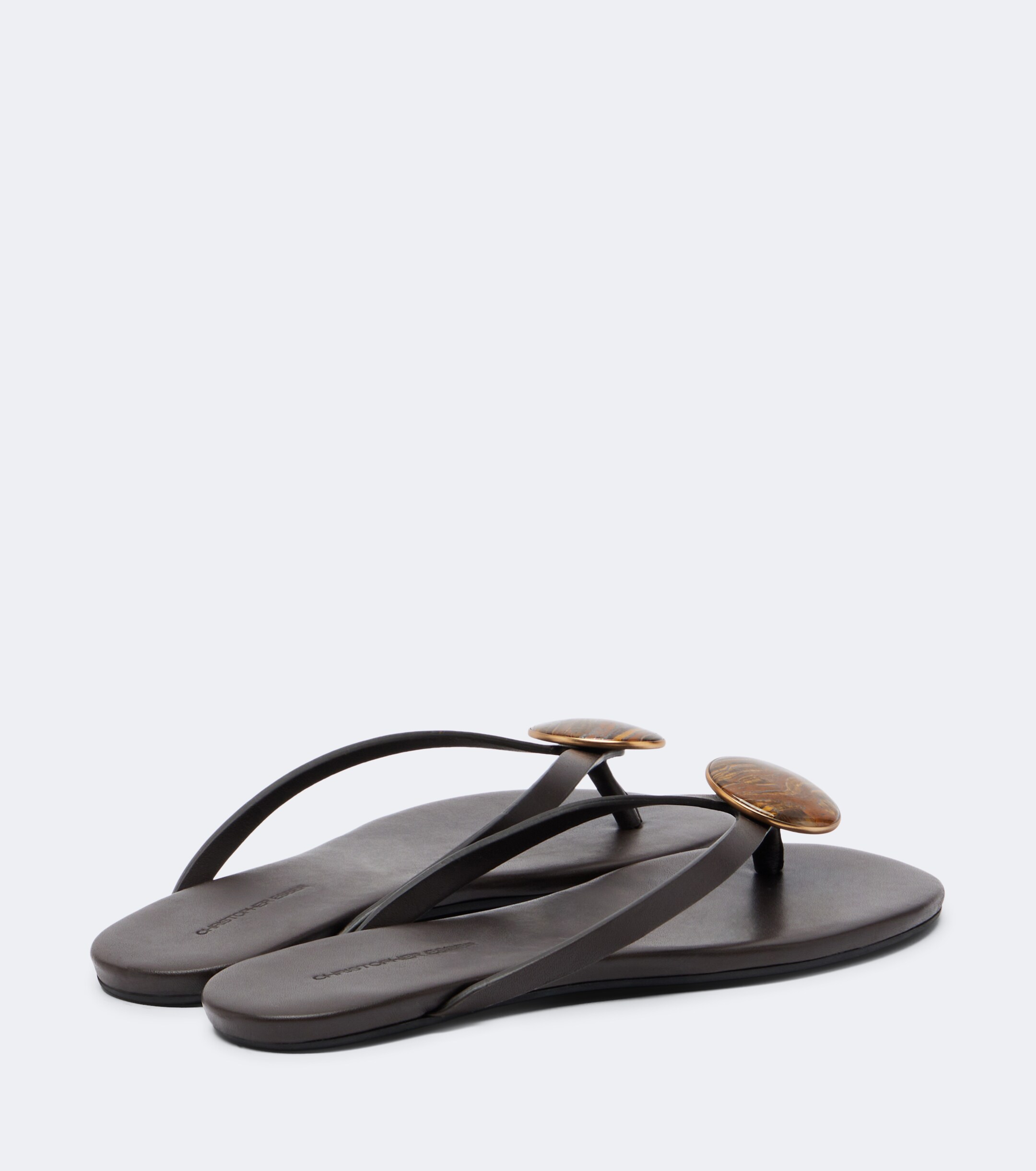 Christopher Esber Christopher Esber Aura Quartz leather thong sandals