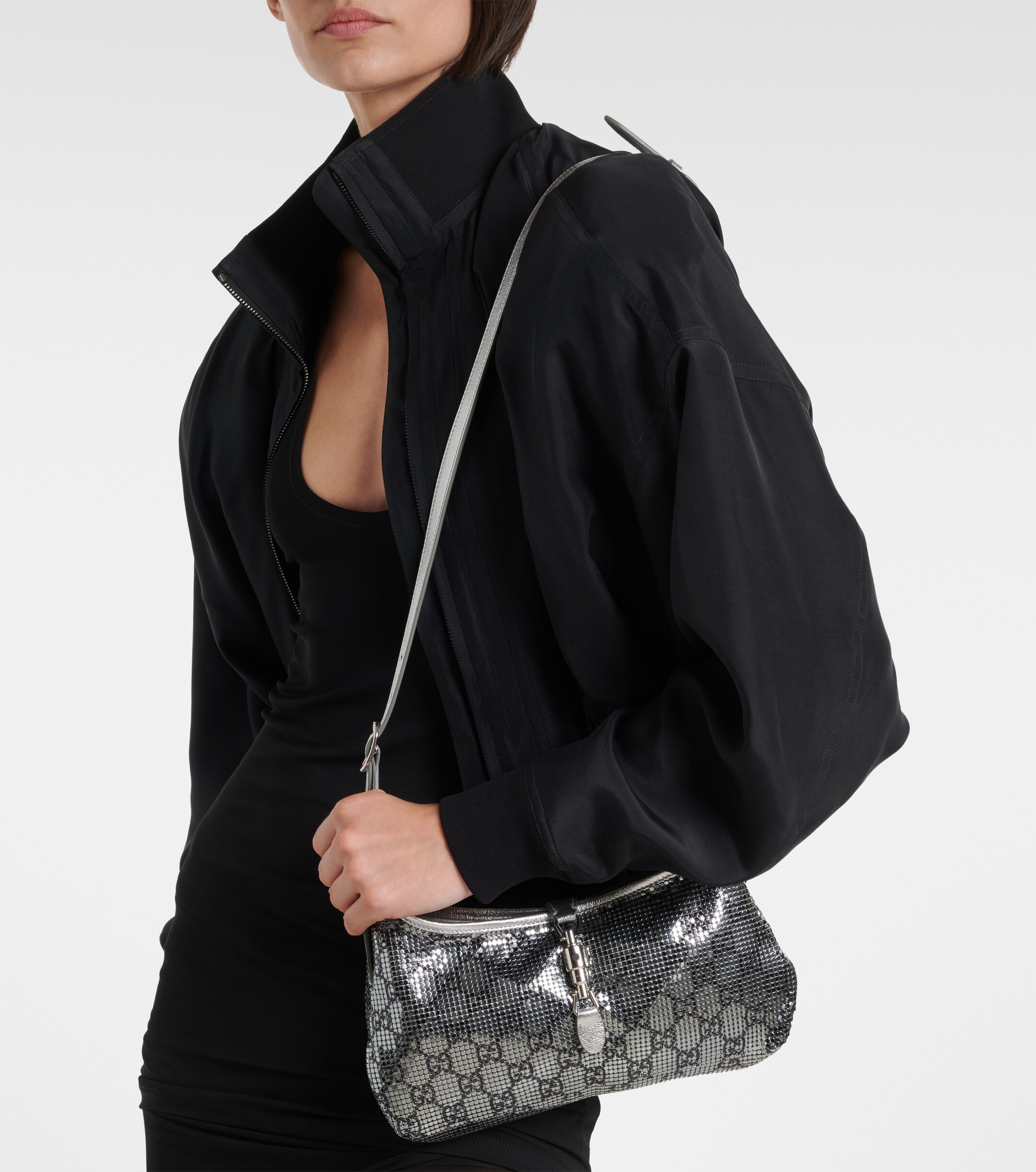 Gucci Jackie Slim GG mesh shoulder bag