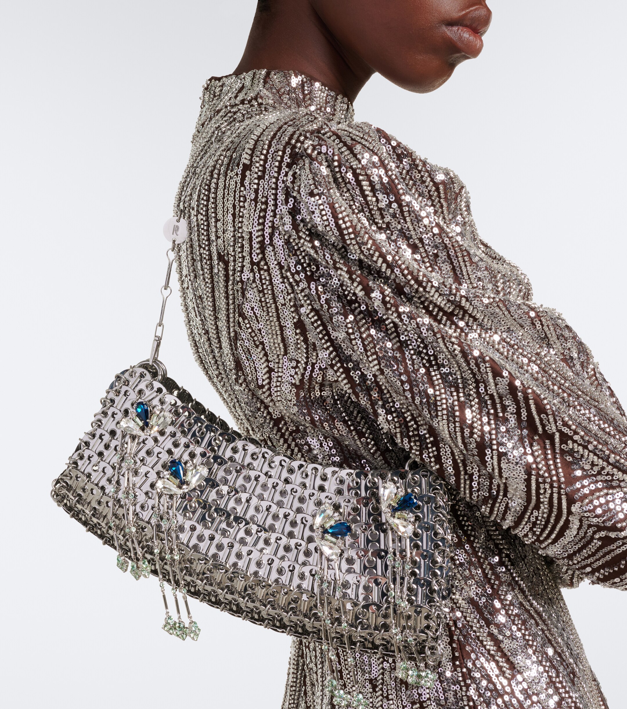 Rabanne Rabanne 1969 embellished shoulder bag