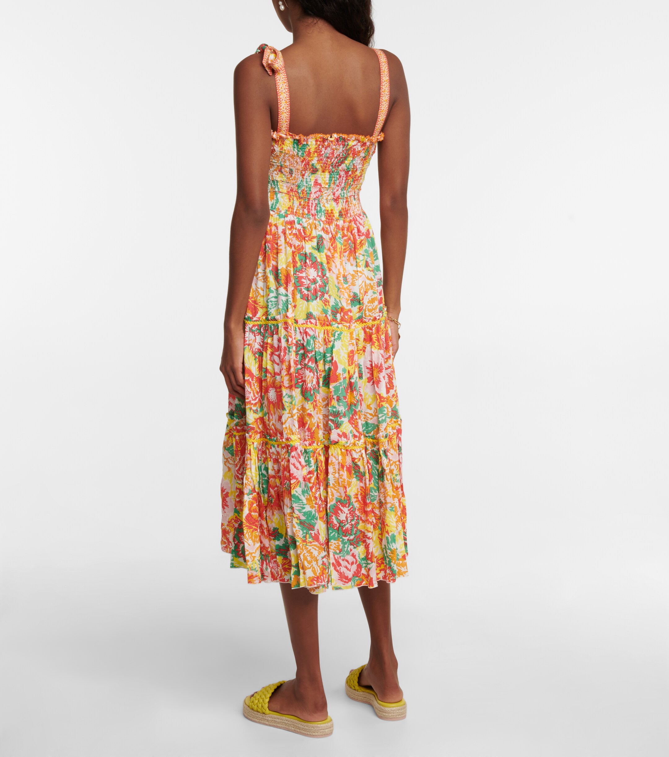 Poupette St Barth Triny printed midi dress thumbnail