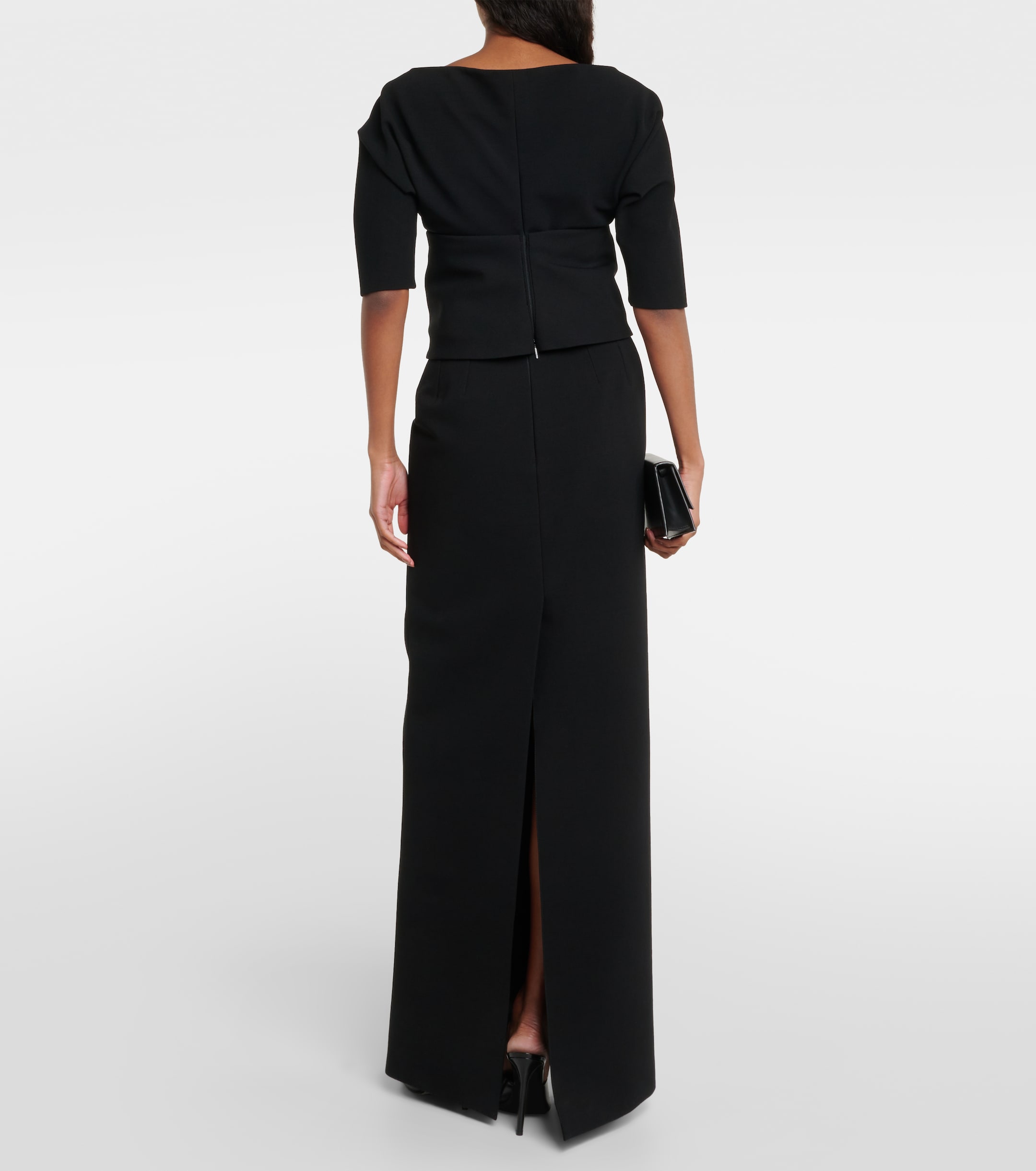 Ferragamo Ferragamo Wool-blend gabardine top