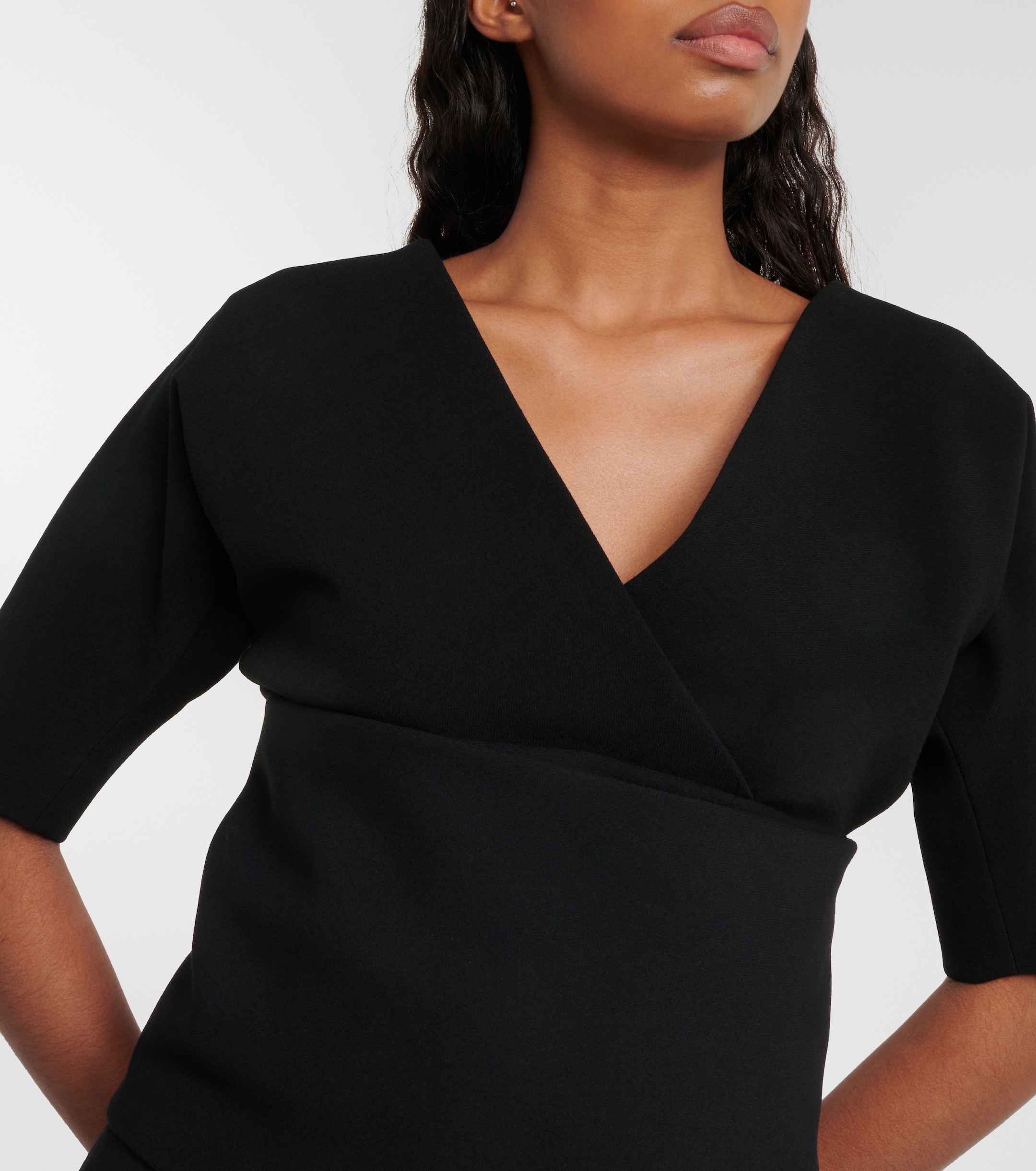 Ferragamo Ferragamo Wool-blend gabardine top