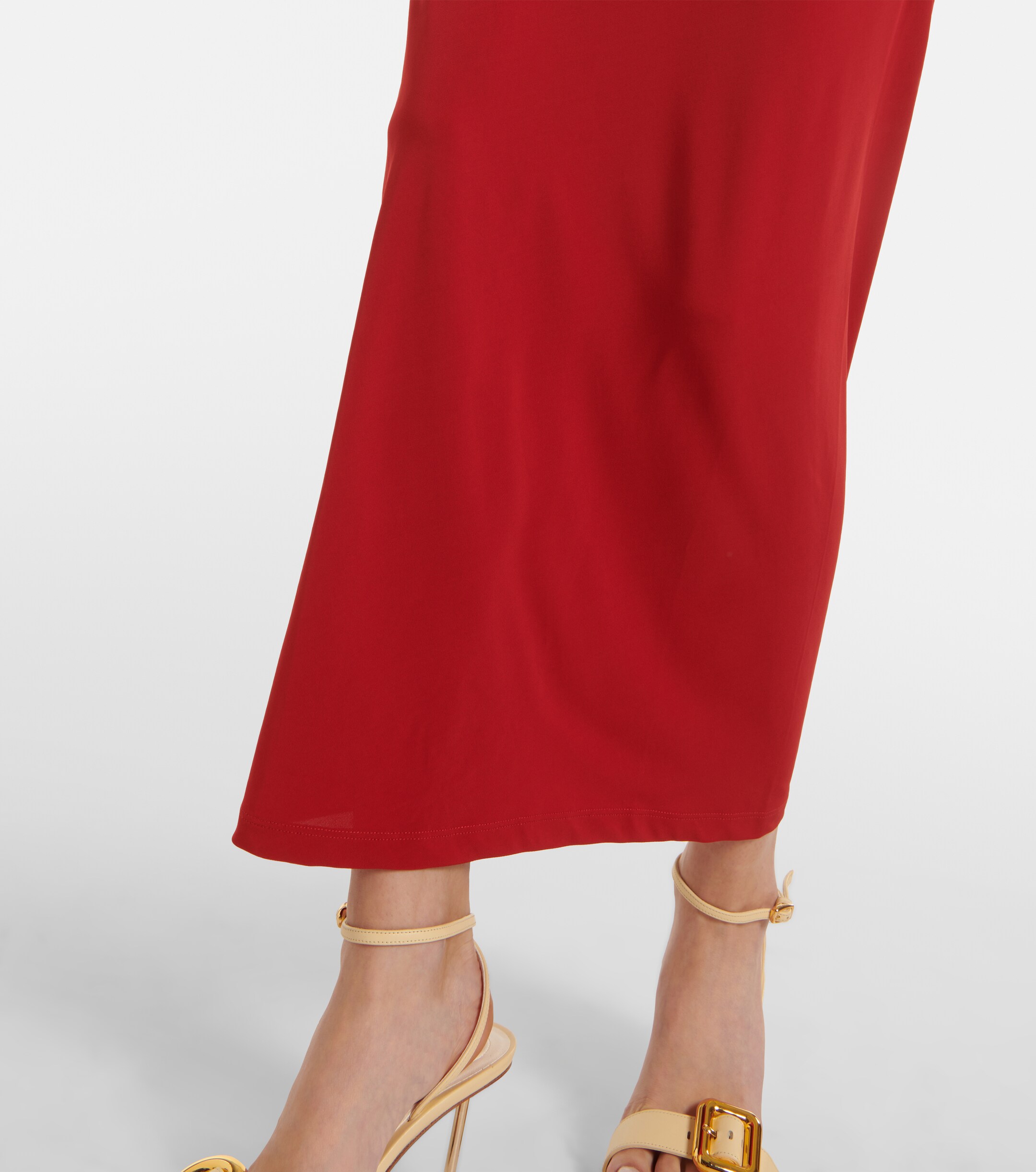 Jacquemus La Robe Drapeado draped maxi dress thumbnail