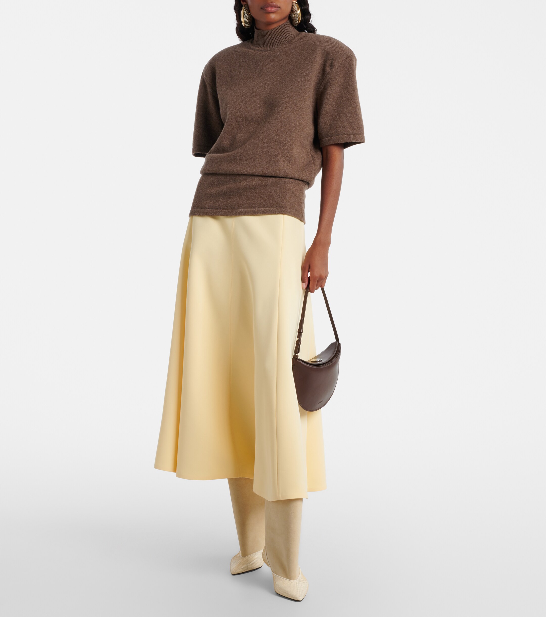 Jacquemus Tourni leather and suede ankle boots