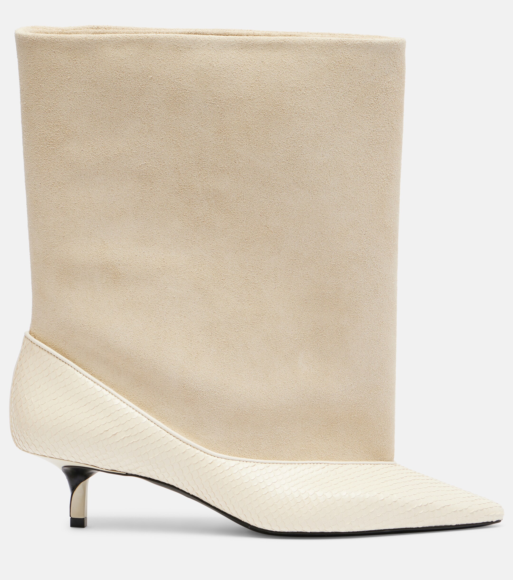 Jacquemus Tourni leather and suede ankle boots