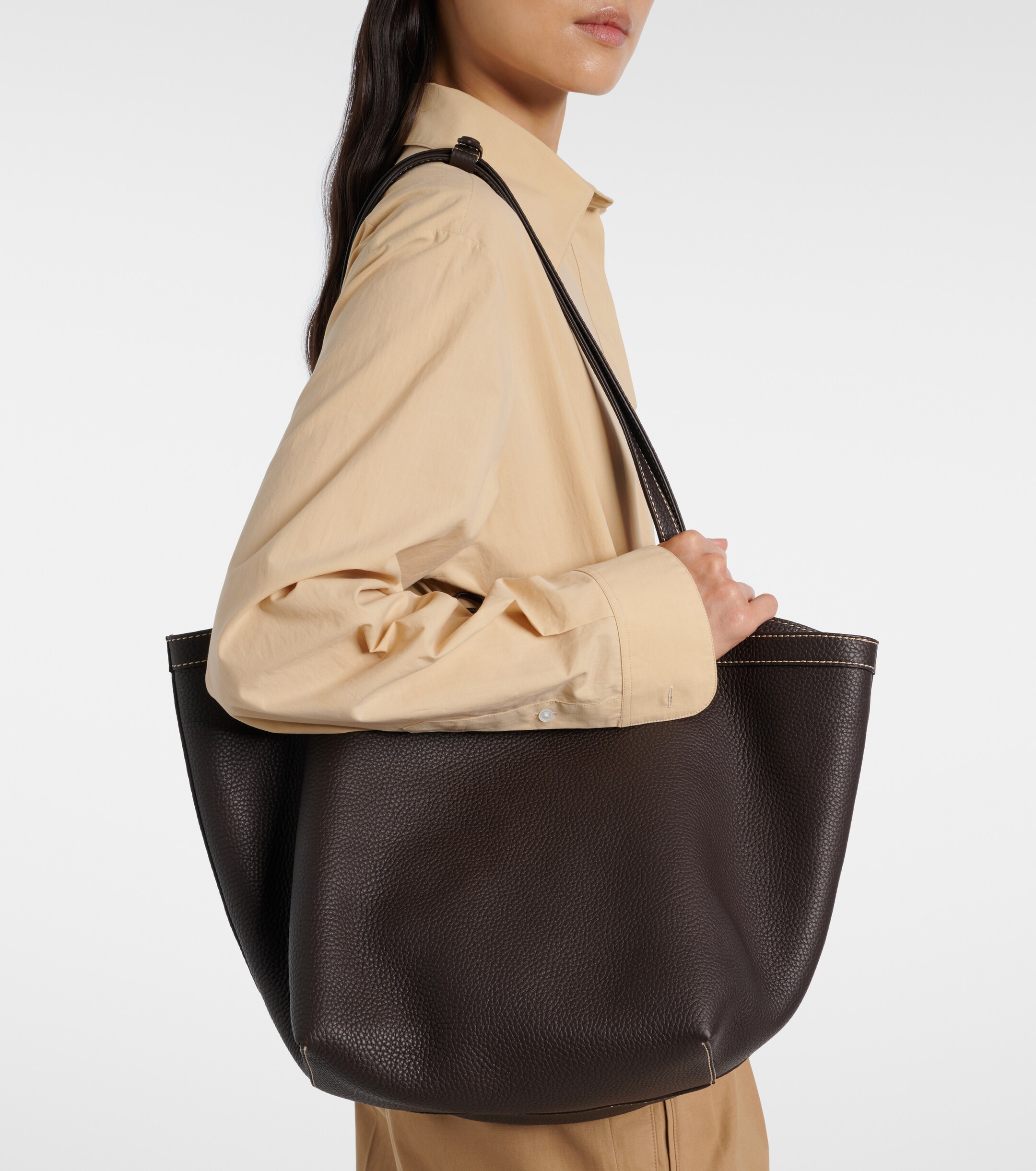 The Row Park Large leather tote bag