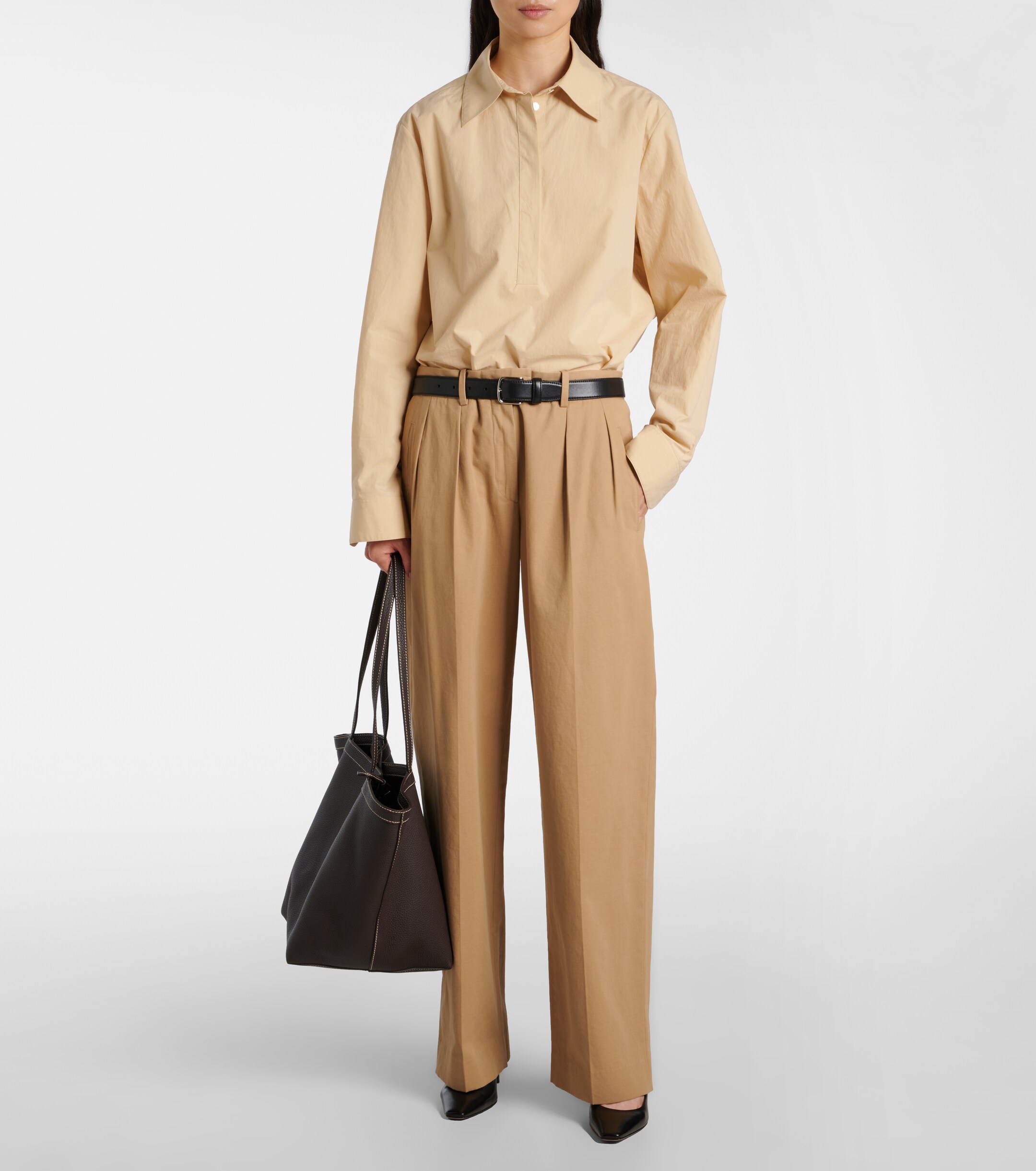 The Row Park Large leather tote bag