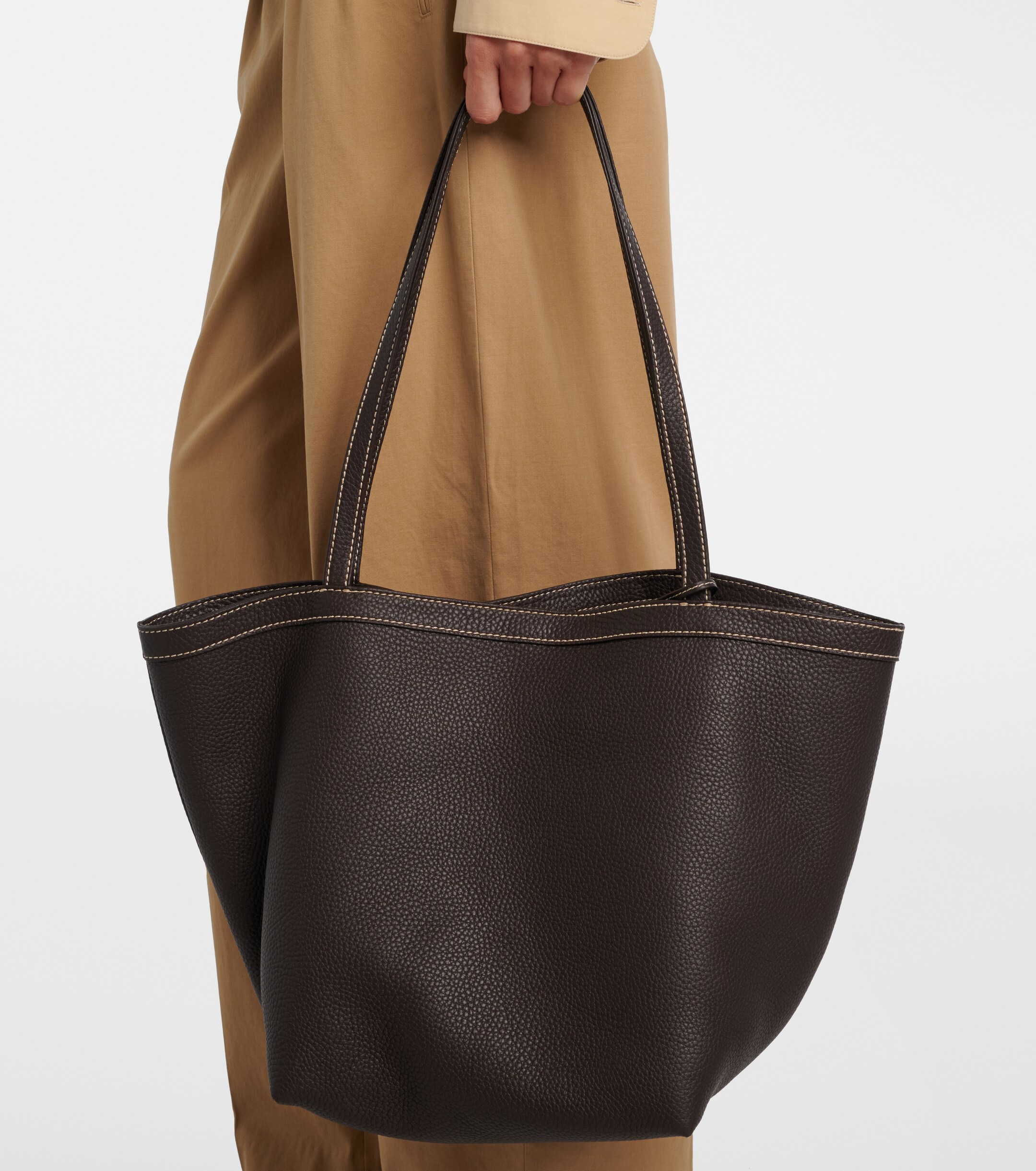 The Row Park Large leather tote bag
