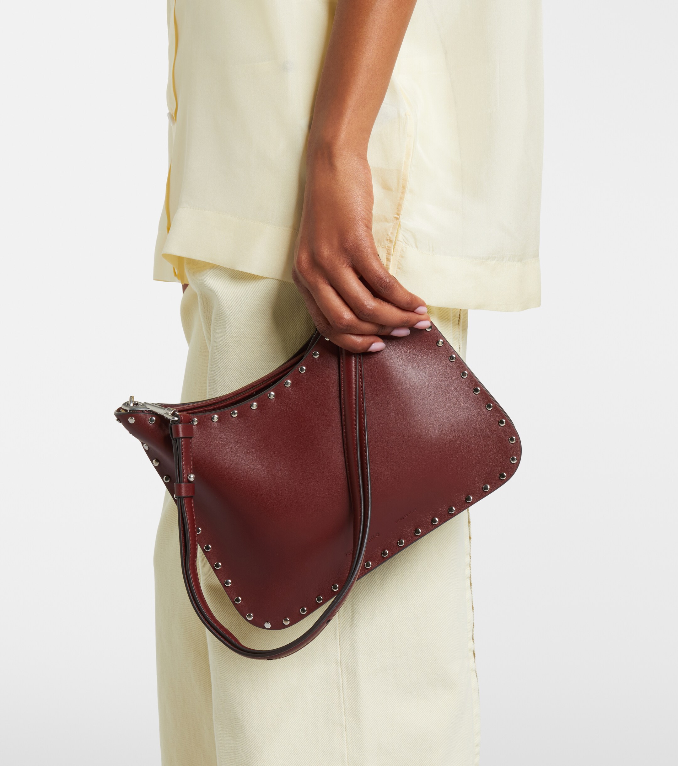 PHOEBE PHILO Small Stud Gig leather shoulder bag thumbnail