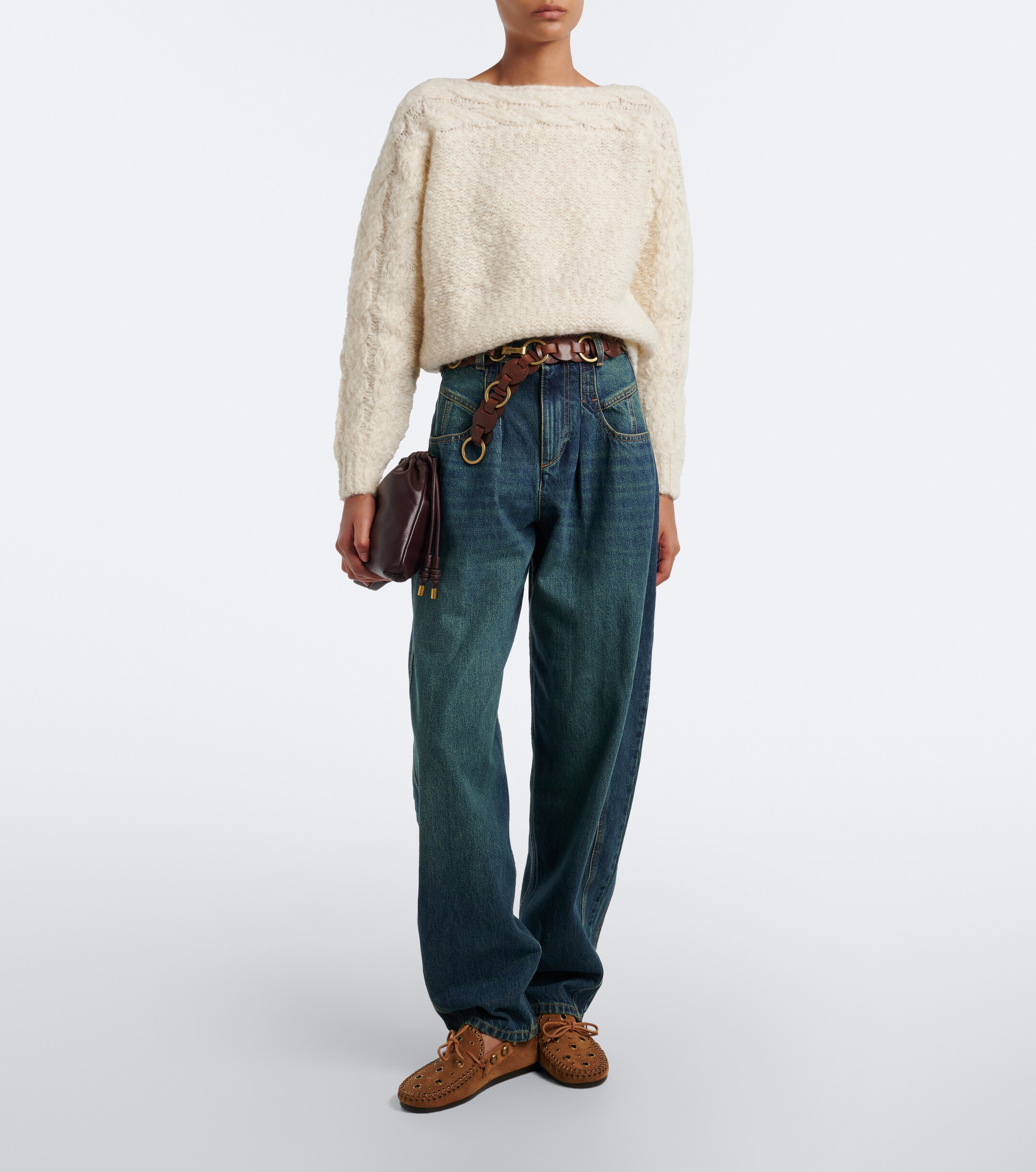 Isabel Marant Silven Mini leather bucket bag