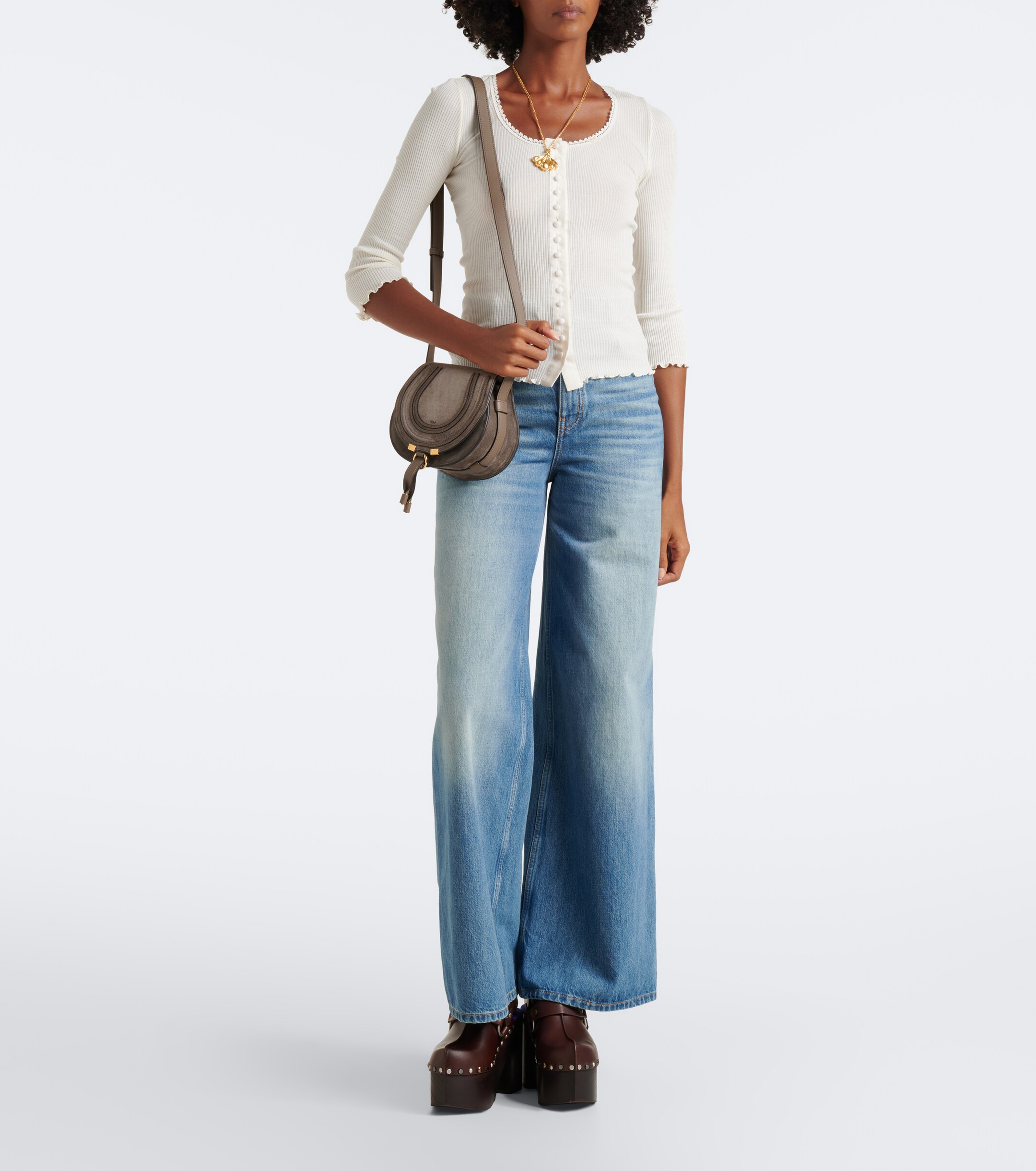 Chloé Marcie Small suede crossbody bag