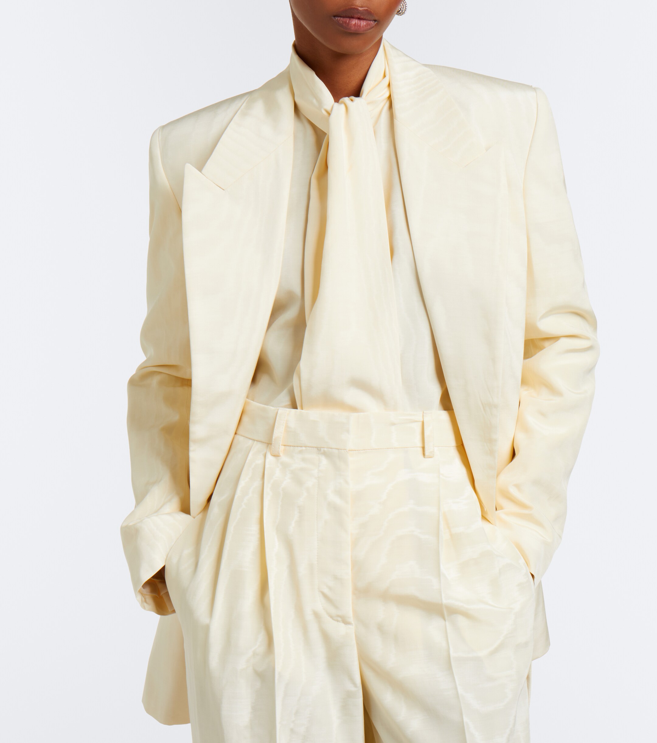 Stella McCartney Stella McCartney Tie-neck moiré blouse