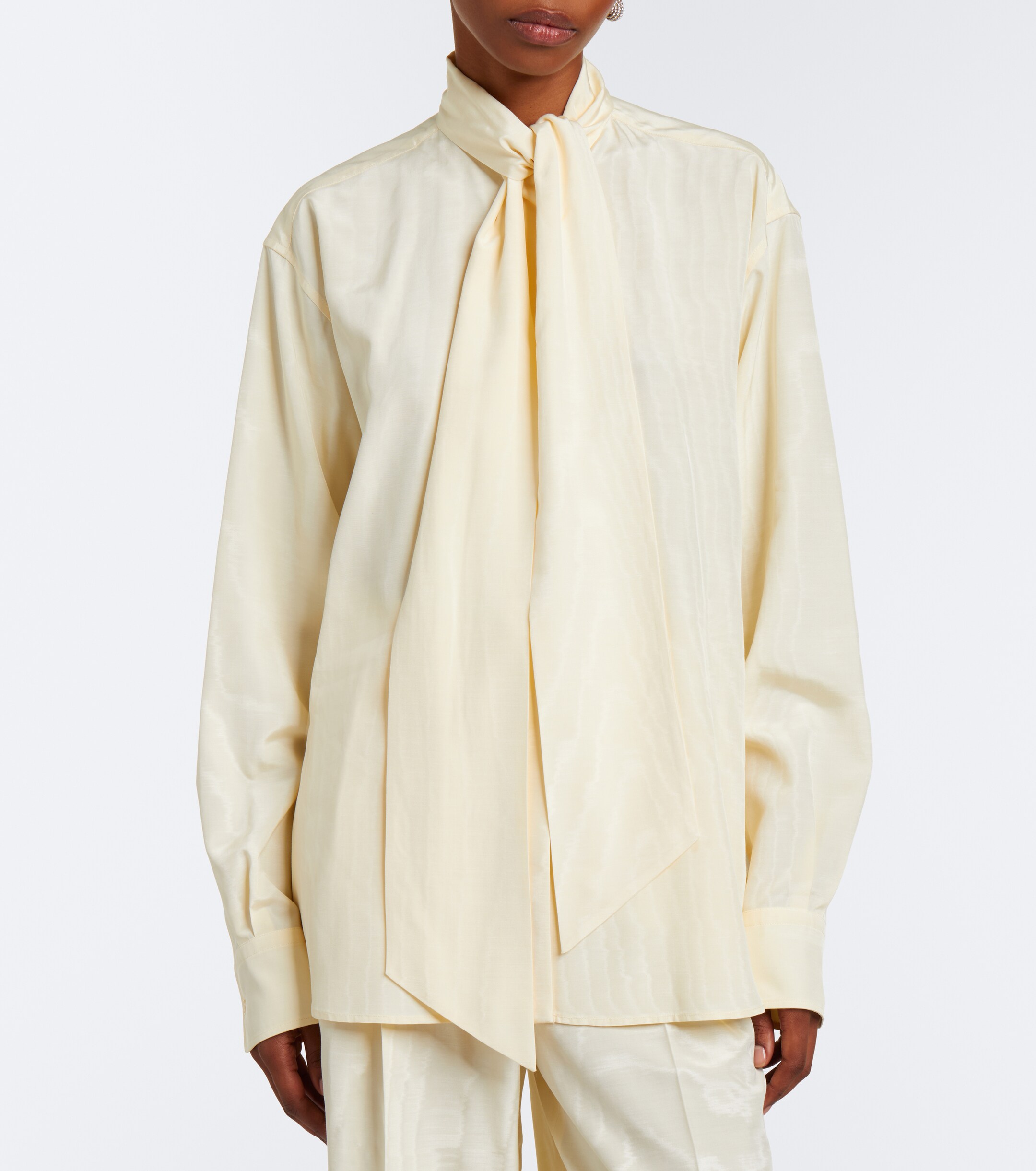 Stella McCartney Stella McCartney Tie-neck moiré blouse