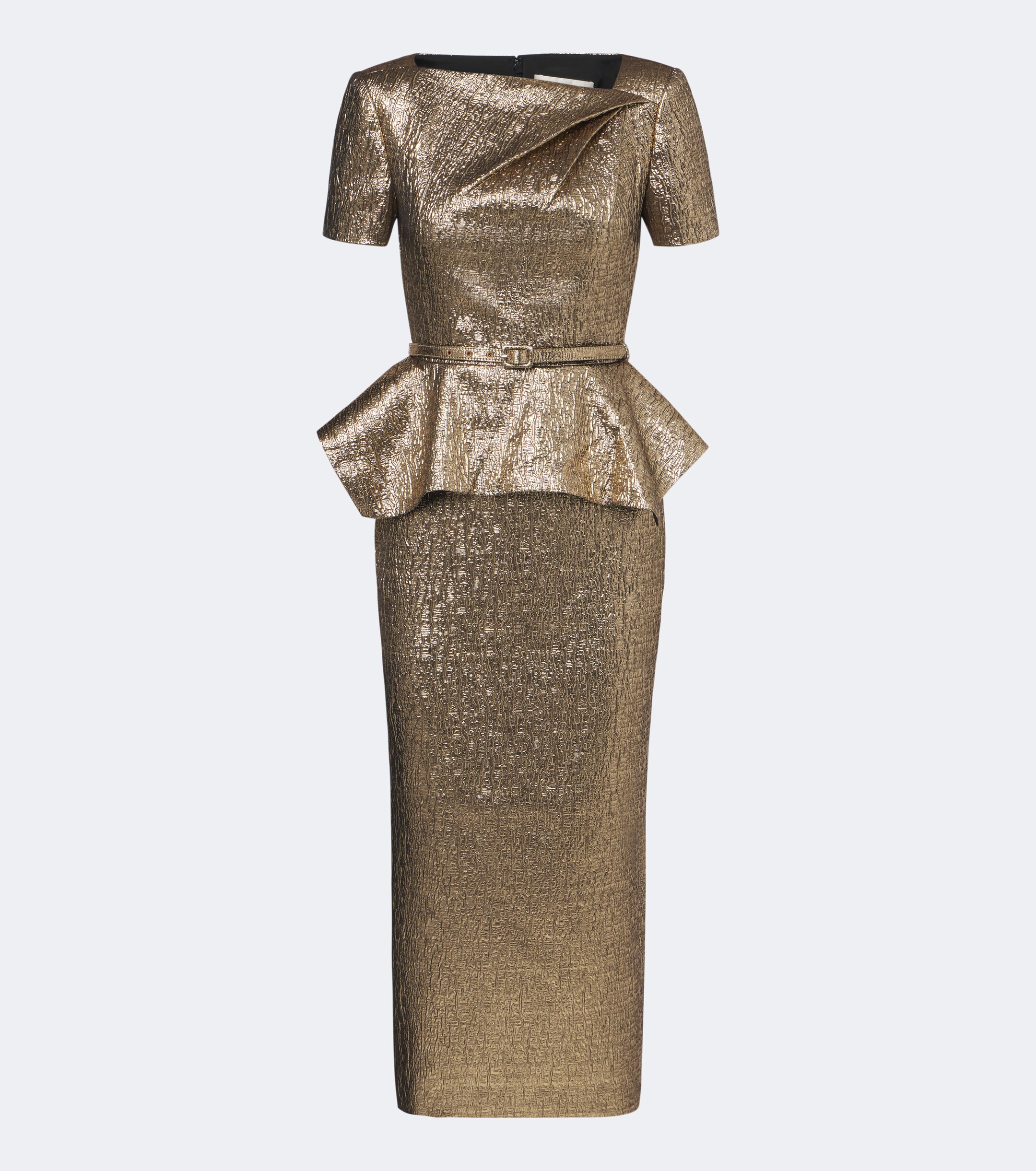 Roland Mouret Roland Mouret Belted peplum cloqué cocktail dress