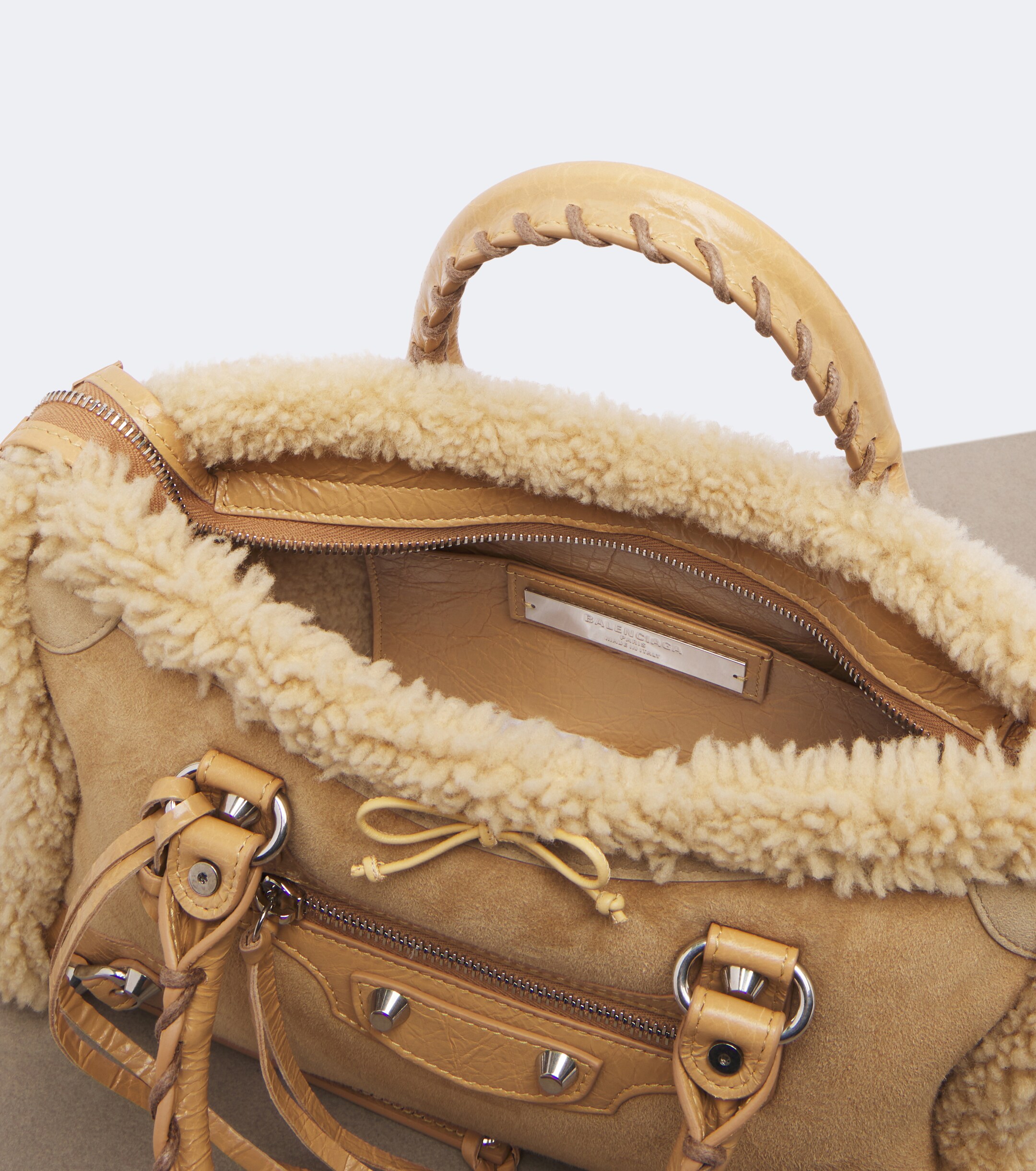 Balenciaga Balenciaga Le City Small suede top-handle bag