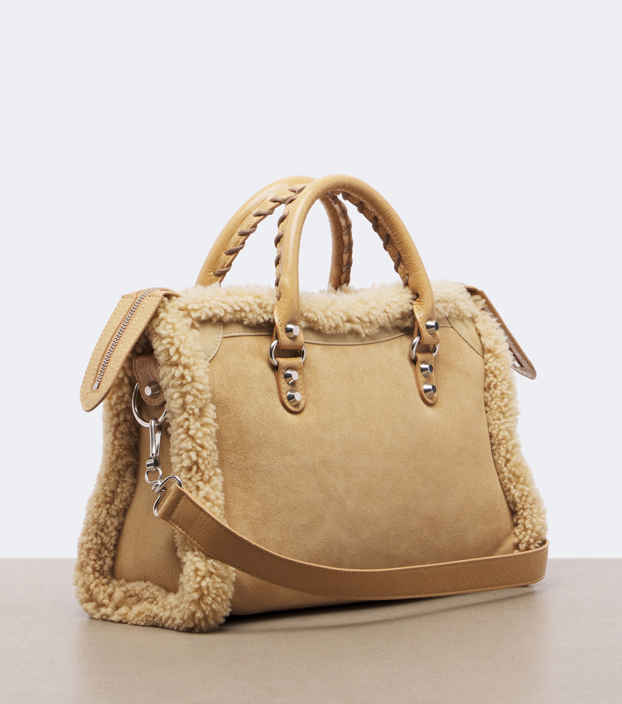 Balenciaga Balenciaga Le City Small suede top-handle bag