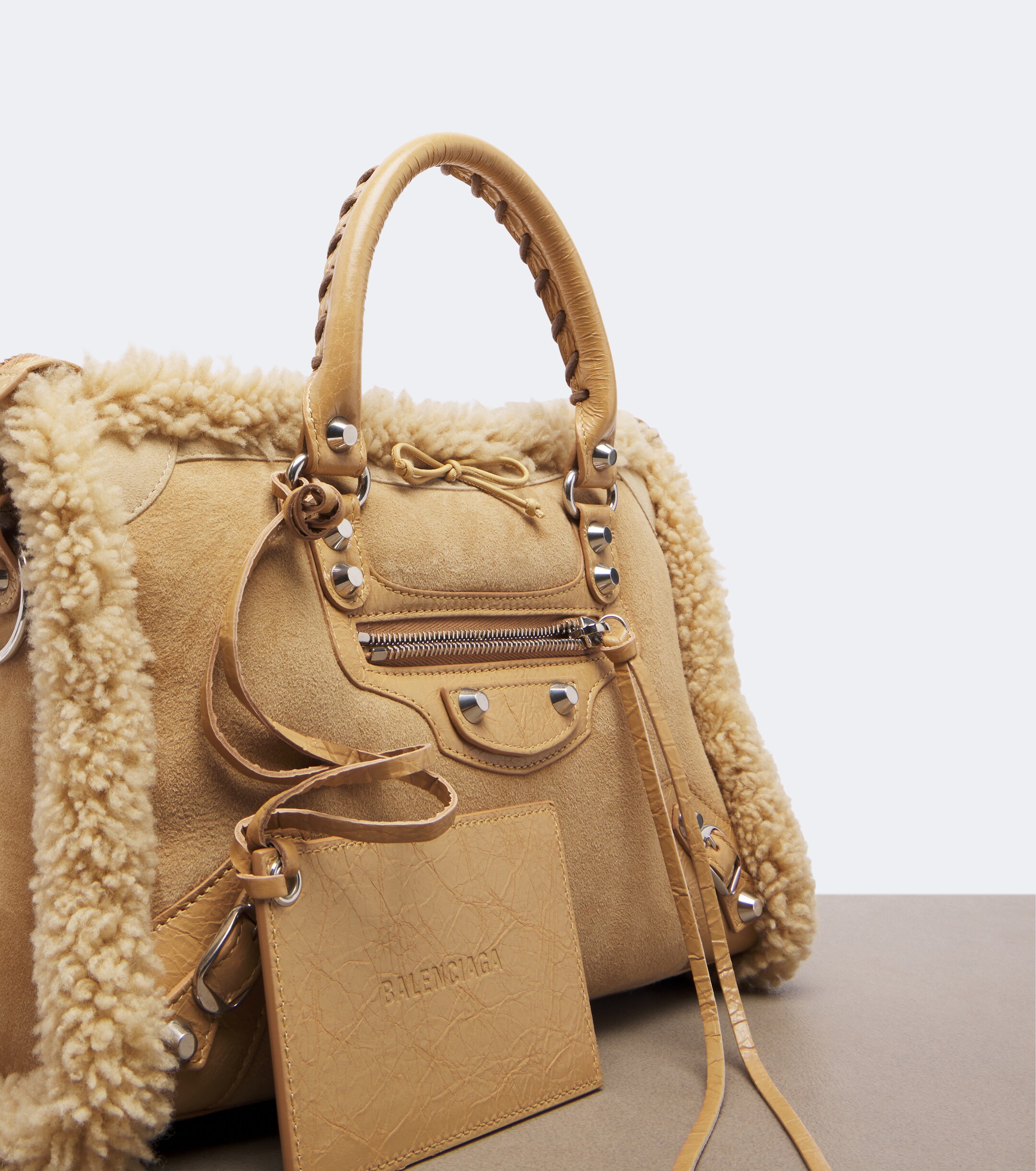 Balenciaga Balenciaga Le City Small suede top-handle bag