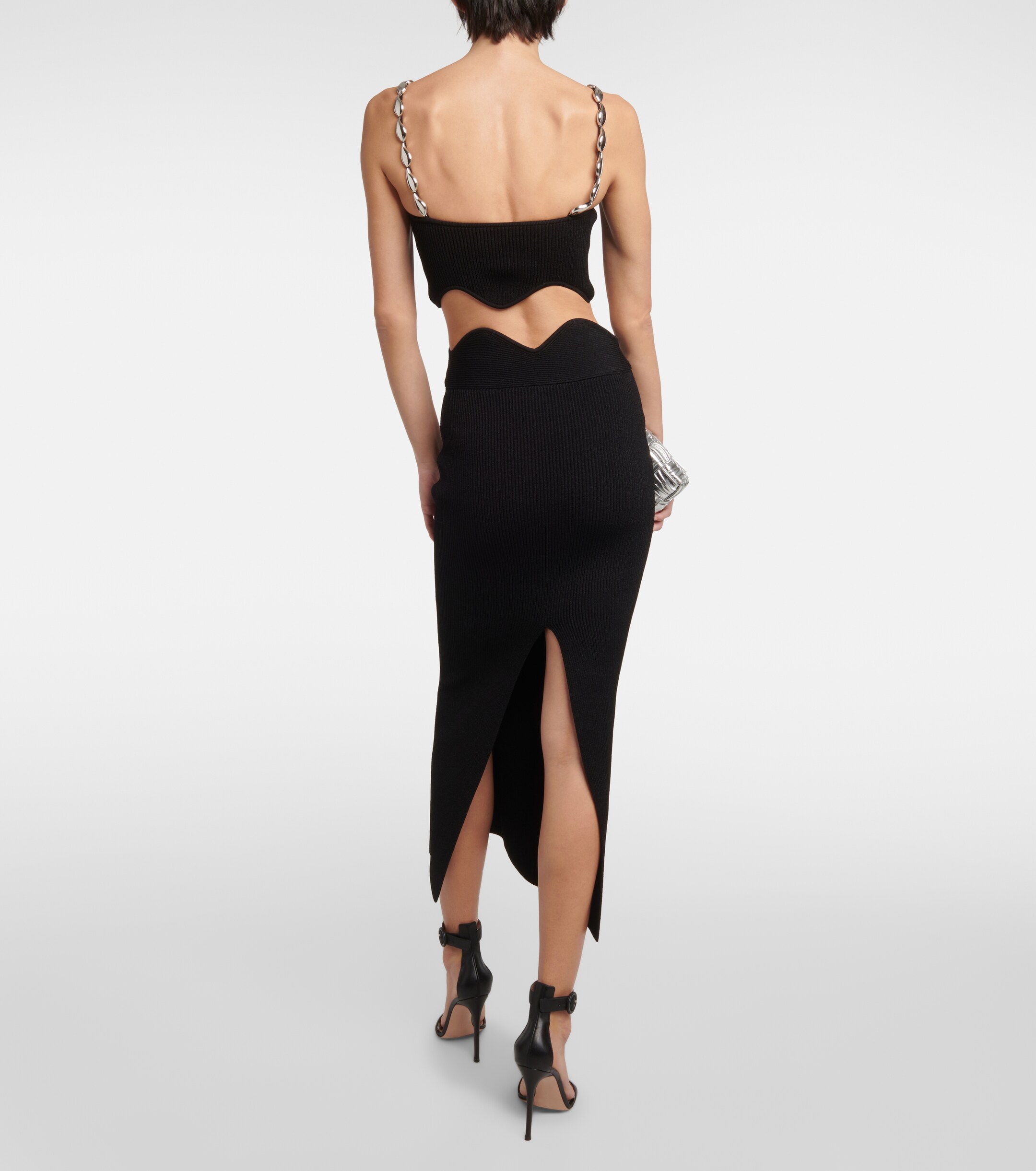 Galvan Marina Wave crop top and midi skirt set thumbnail