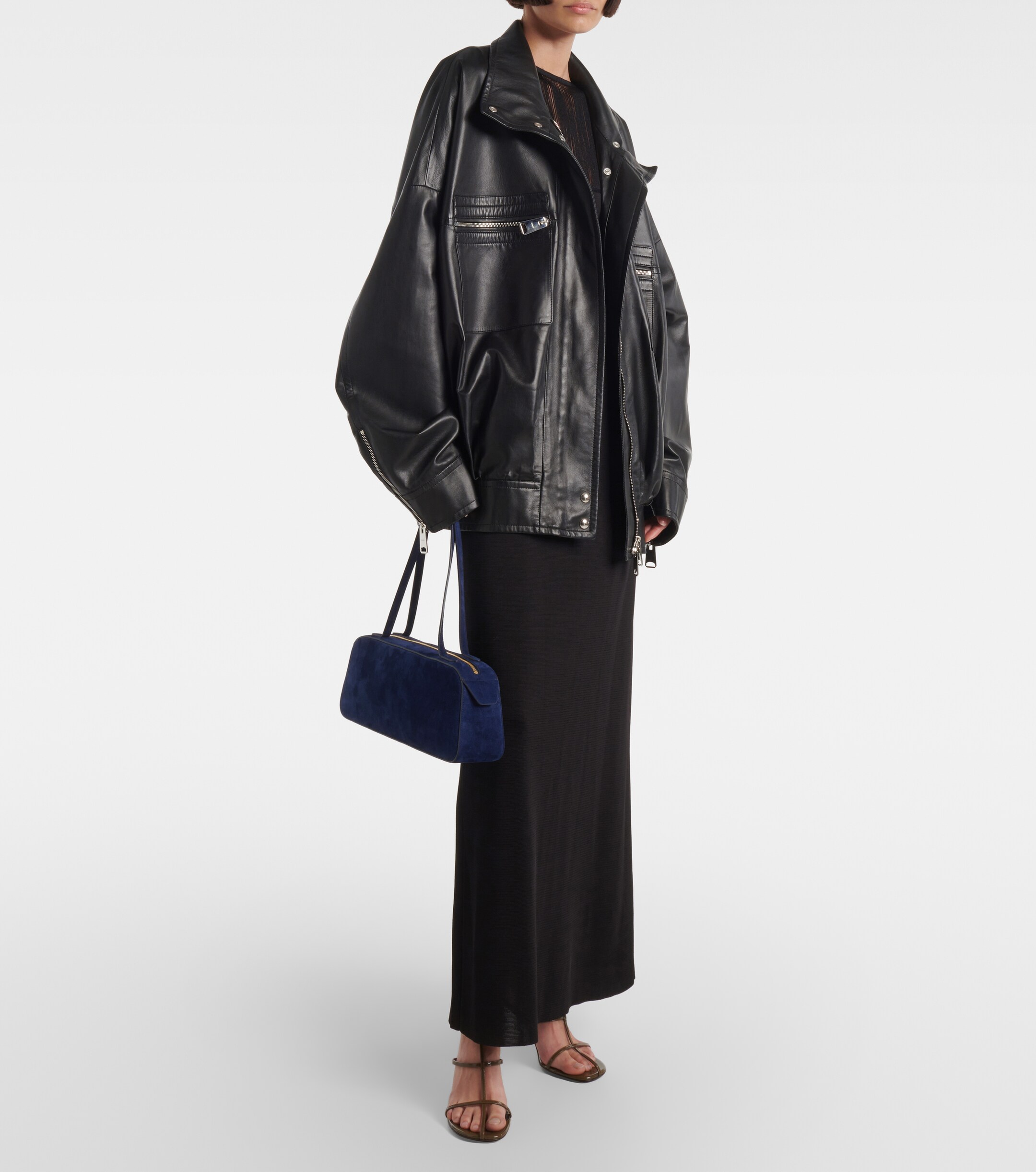 KHAITE Simona suede shoulder bag