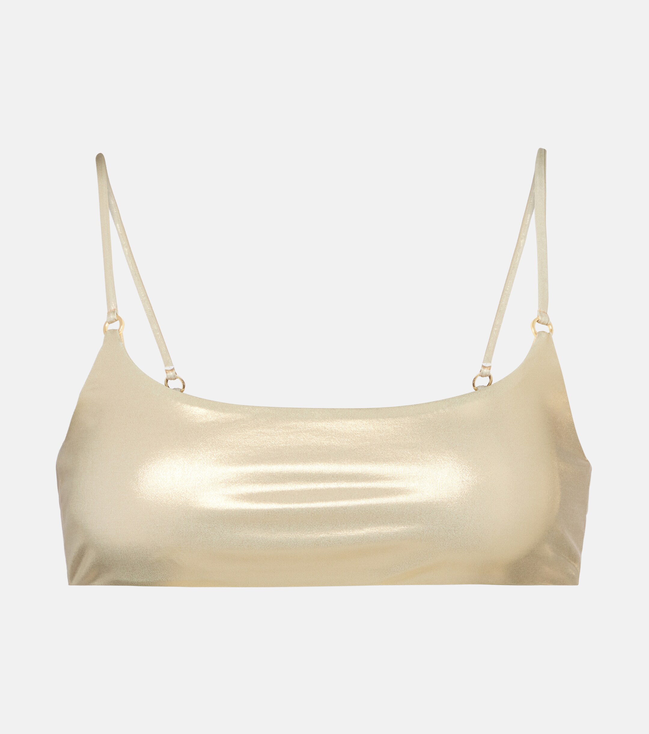 Jade Swim Hinge metallic bikini top 