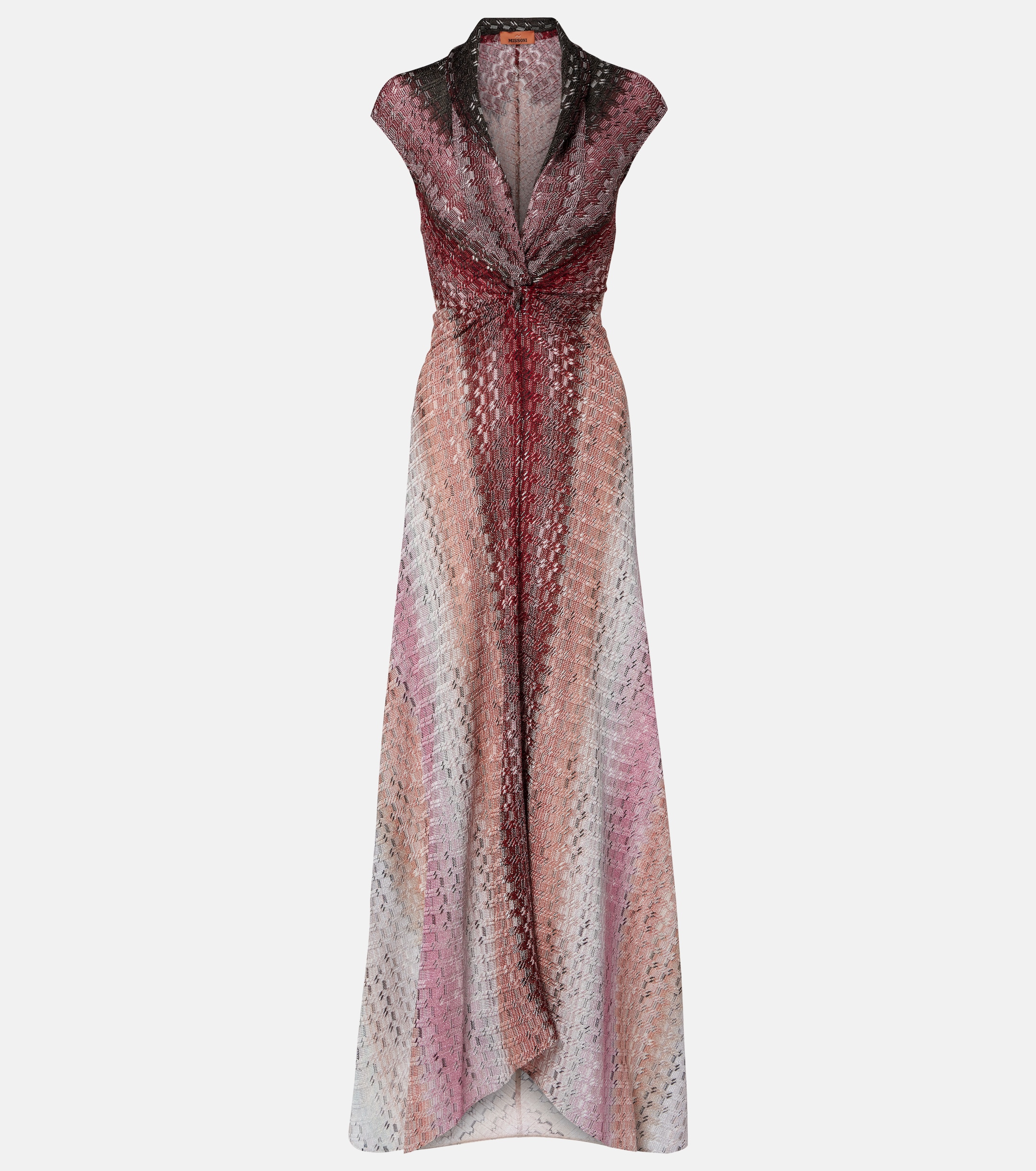 Missoni Zigzag jacquard lamé maxi dress