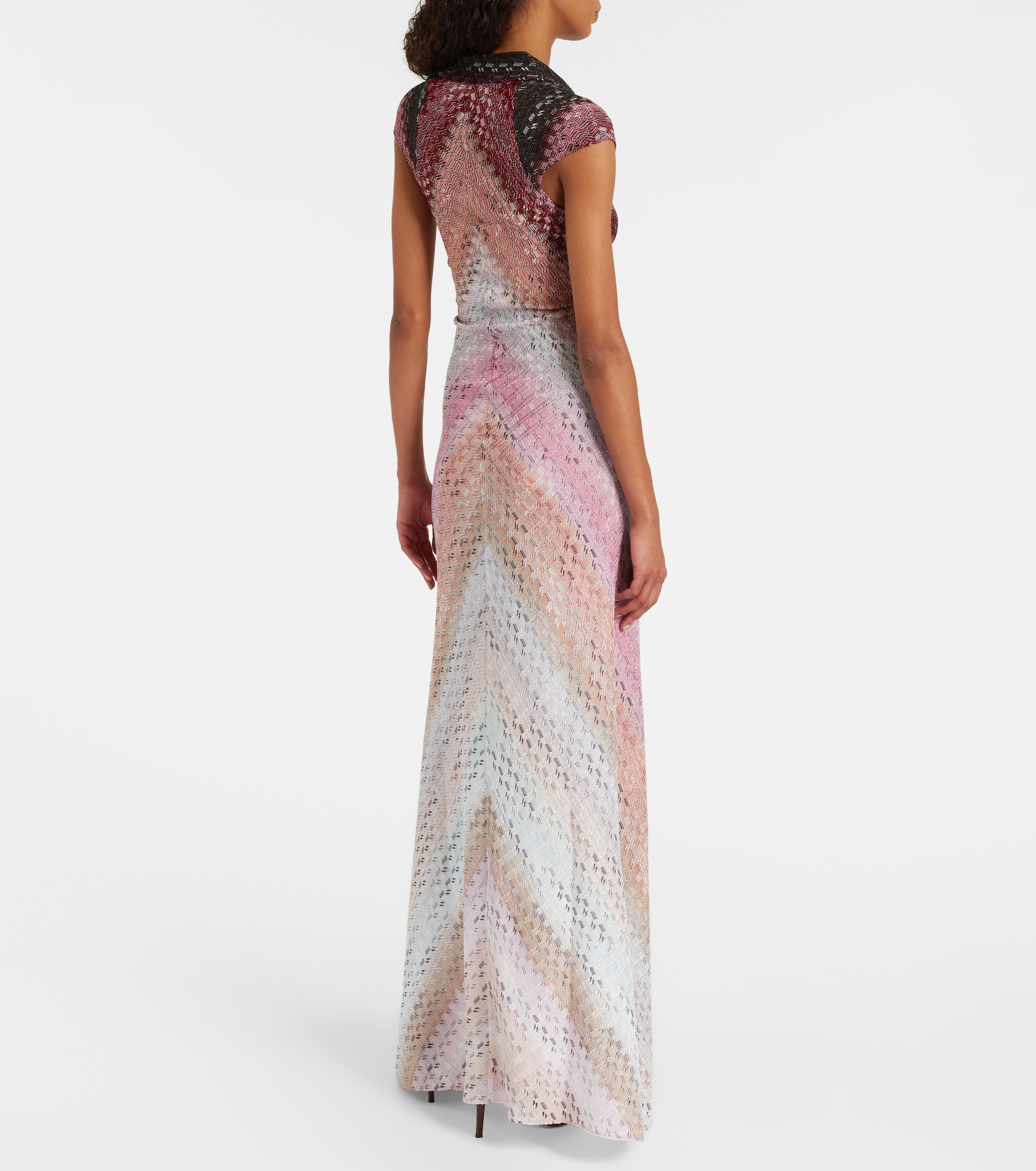 Missoni Zigzag jacquard lamé maxi dress