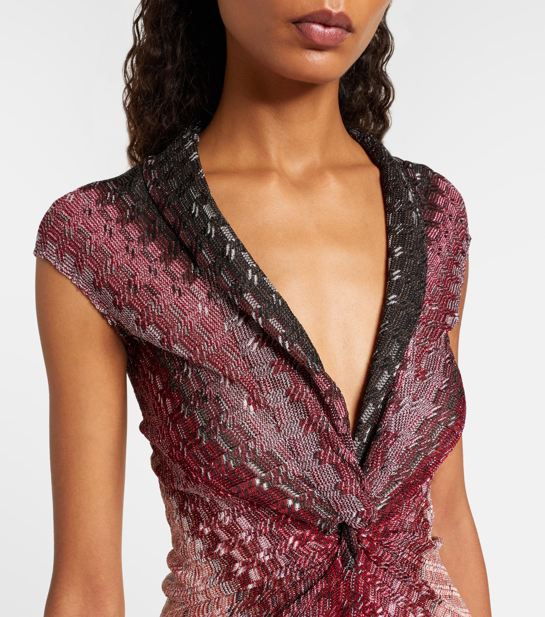 Missoni Zigzag jacquard lamé maxi dress
