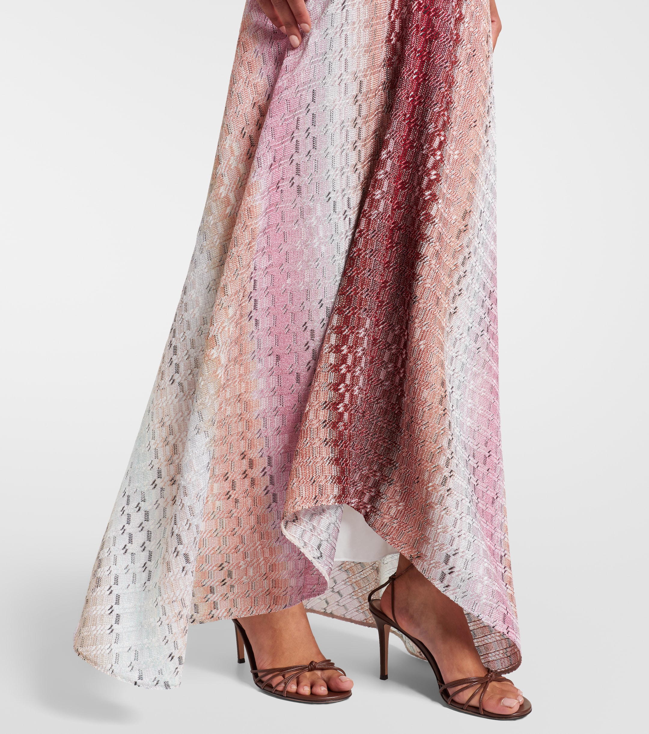 Missoni Zigzag jacquard lamé maxi dress