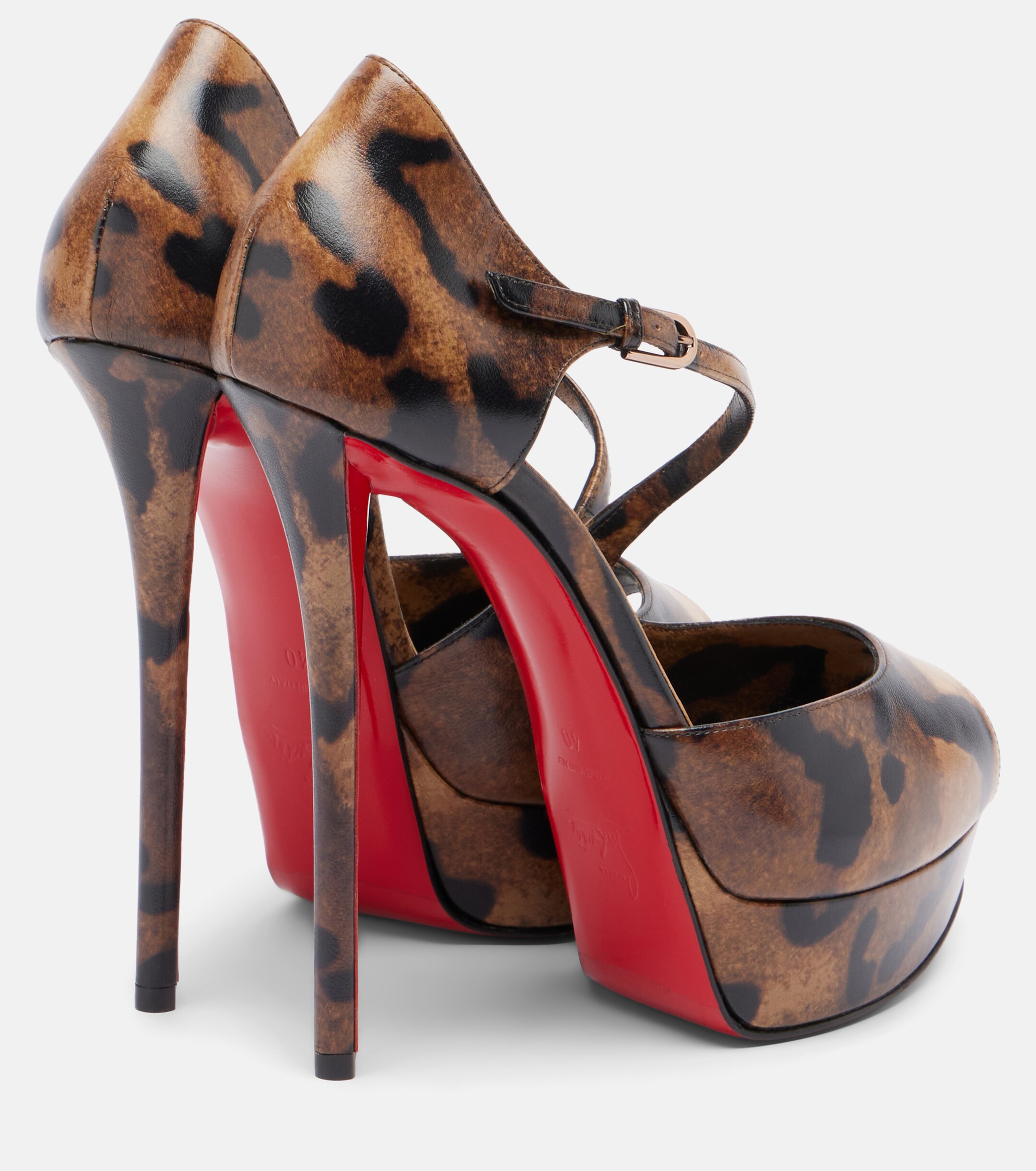 CHRISTIAN LOUBOUTIN Miss Zigourata 160 leather platform pumps thumbnail