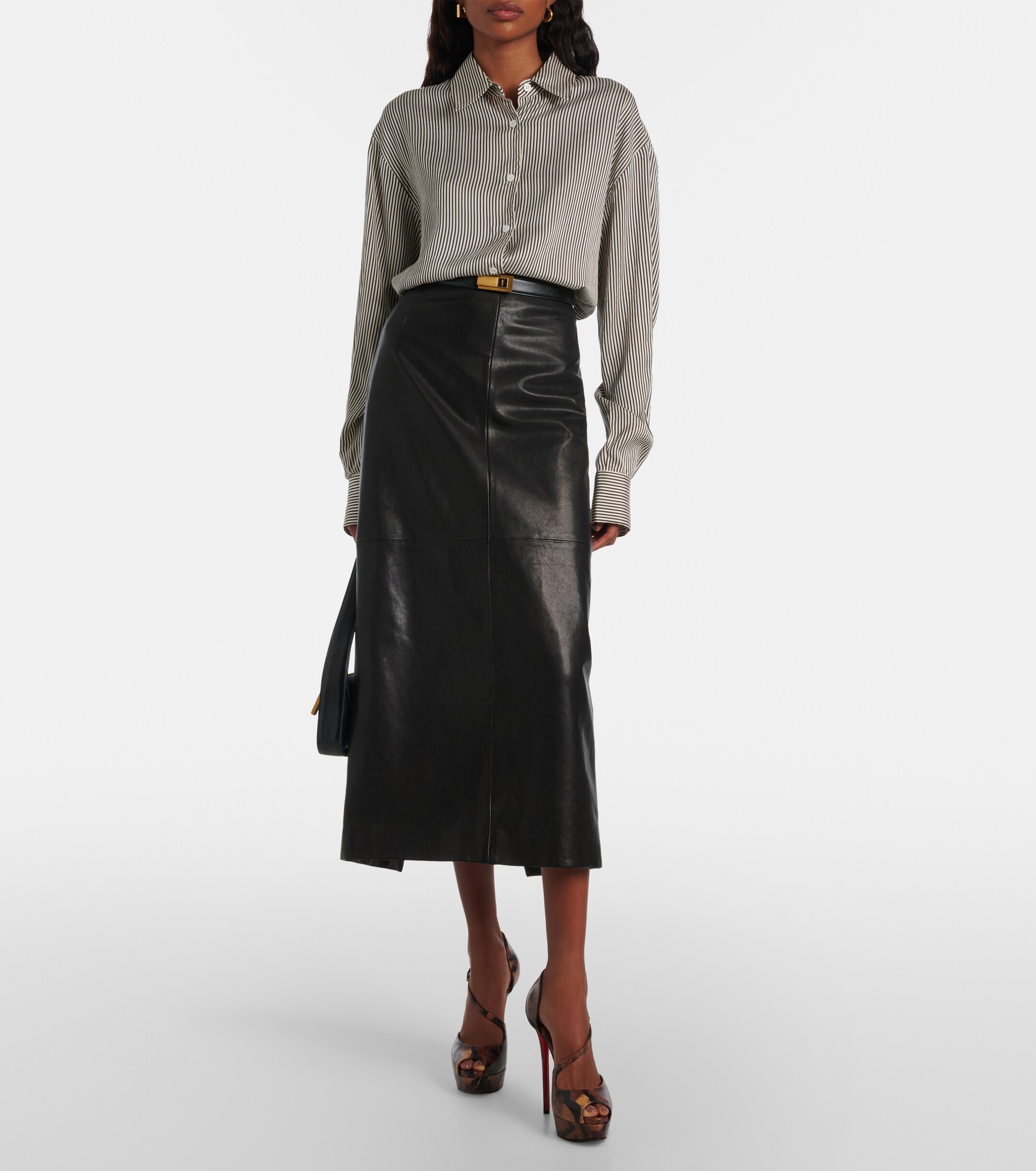 CHRISTIAN LOUBOUTIN Miss Zigourata 160 leather platform pumps thumbnail