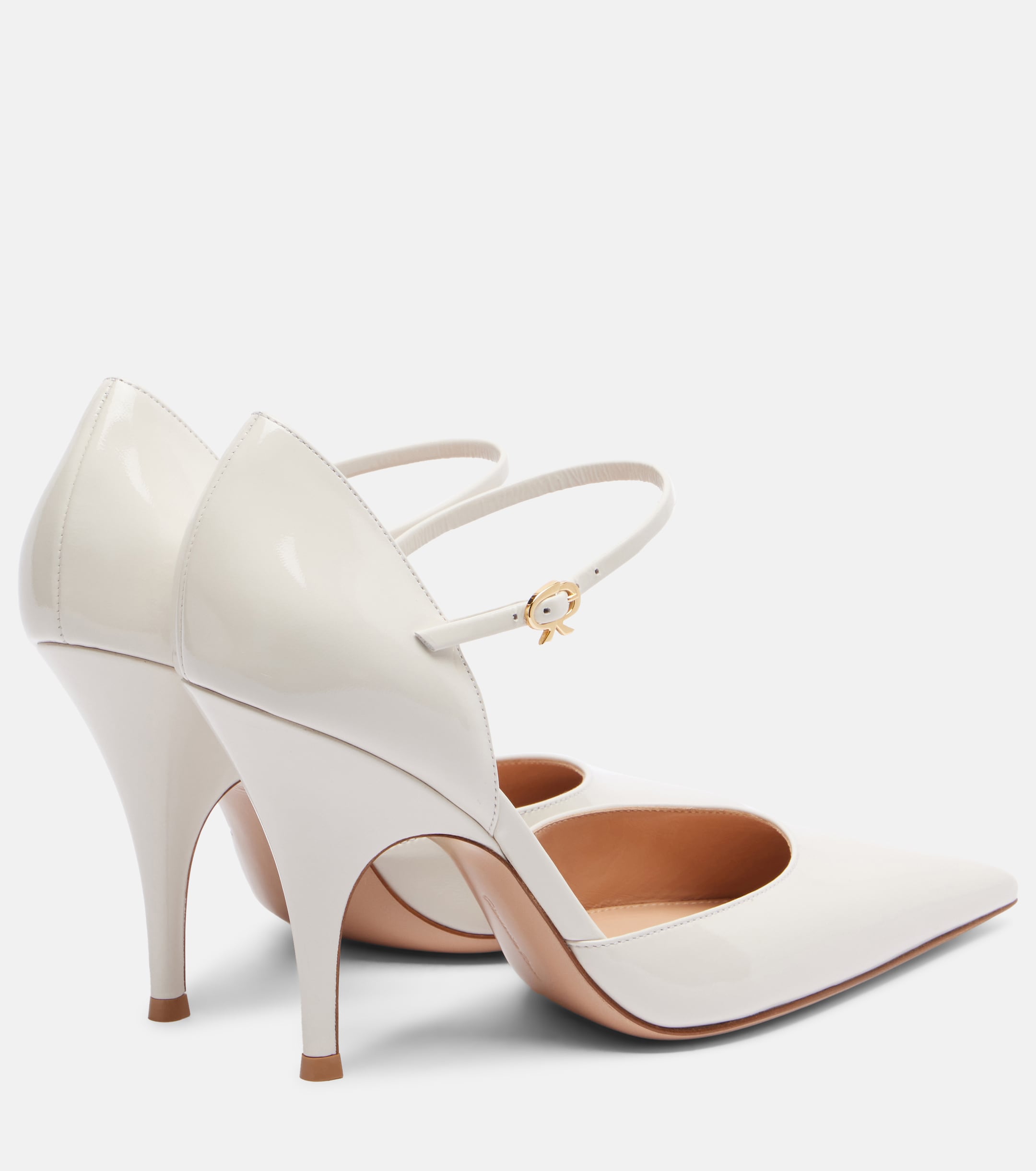 GIANVITO ROSSI Sofia D'Orsay patent leather pumps thumbnail