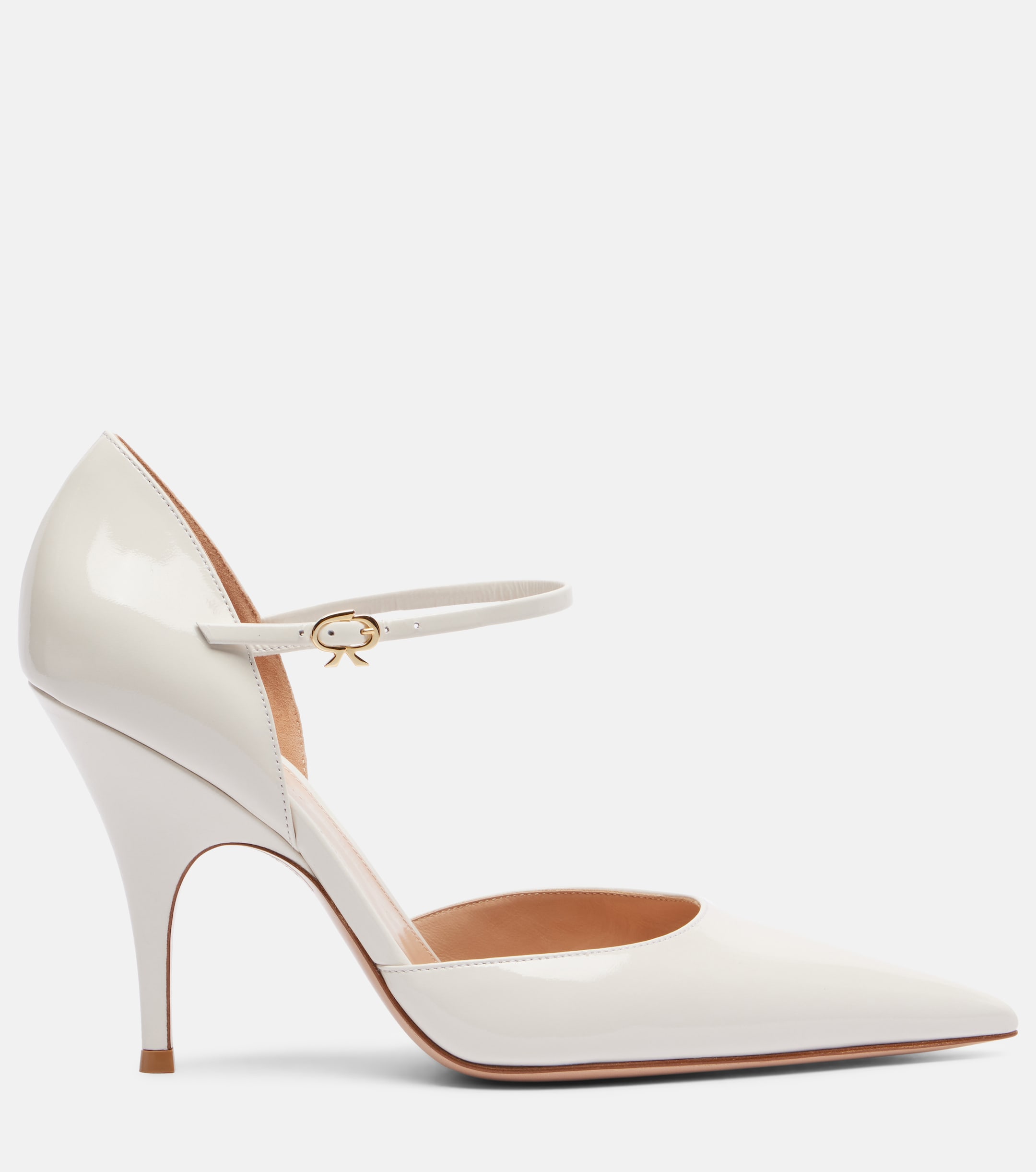 GIANVITO ROSSI Sofia D'Orsay patent leather pumps thumbnail