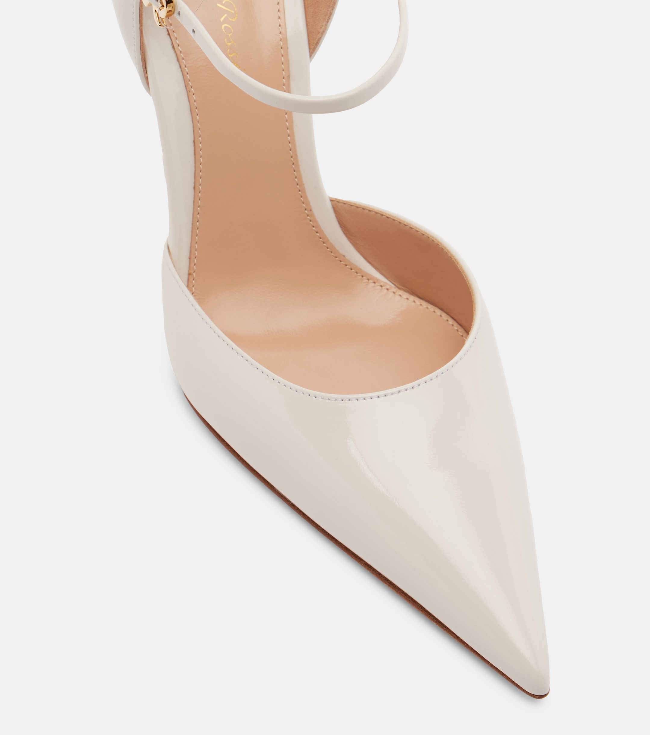 GIANVITO ROSSI Sofia D'Orsay patent leather pumps thumbnail
