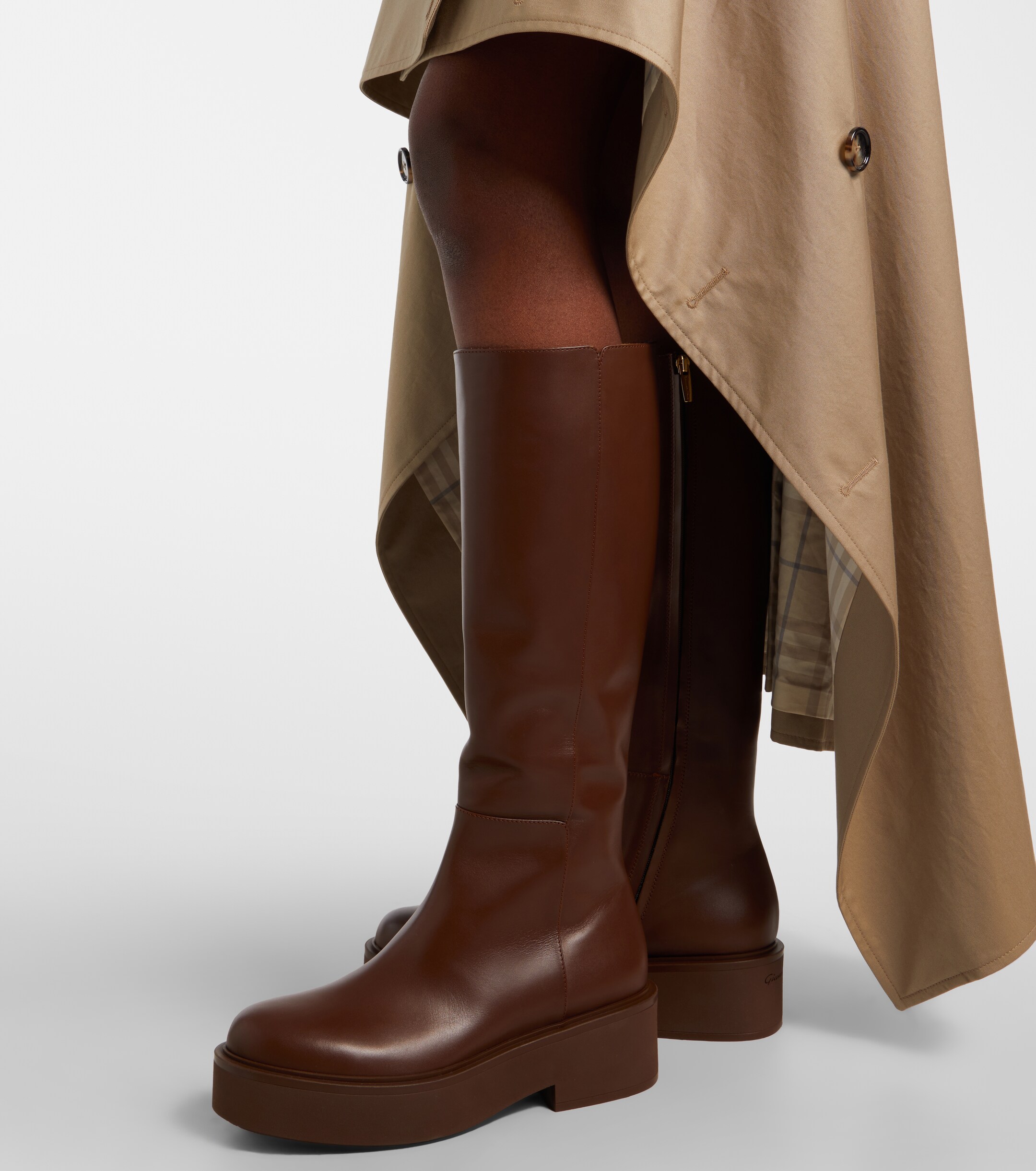 GIANVITO ROSSI Gianvito Rossi Hiro leather knee-high boots