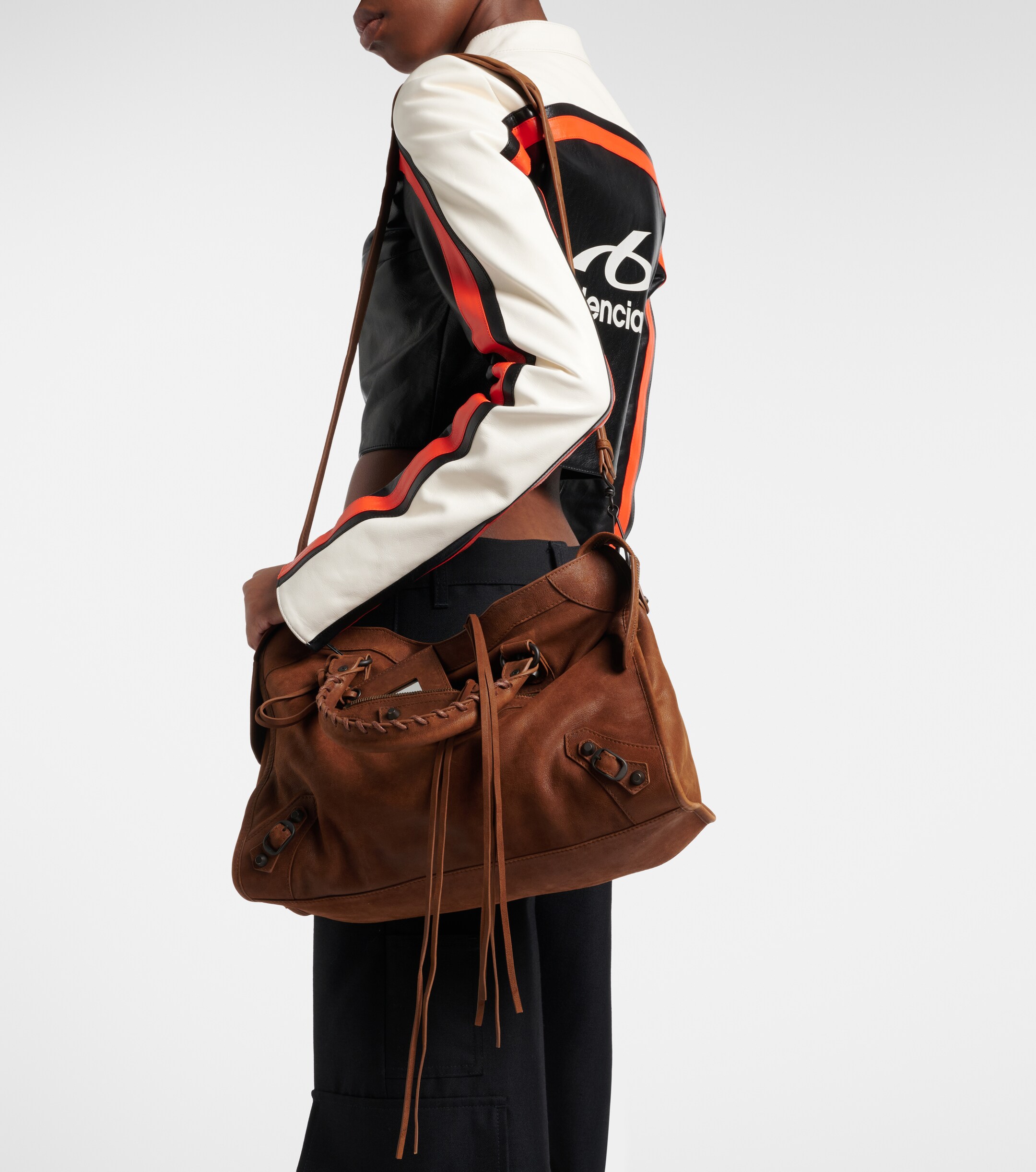 Balenciaga Le City Medium leather top-handle bag