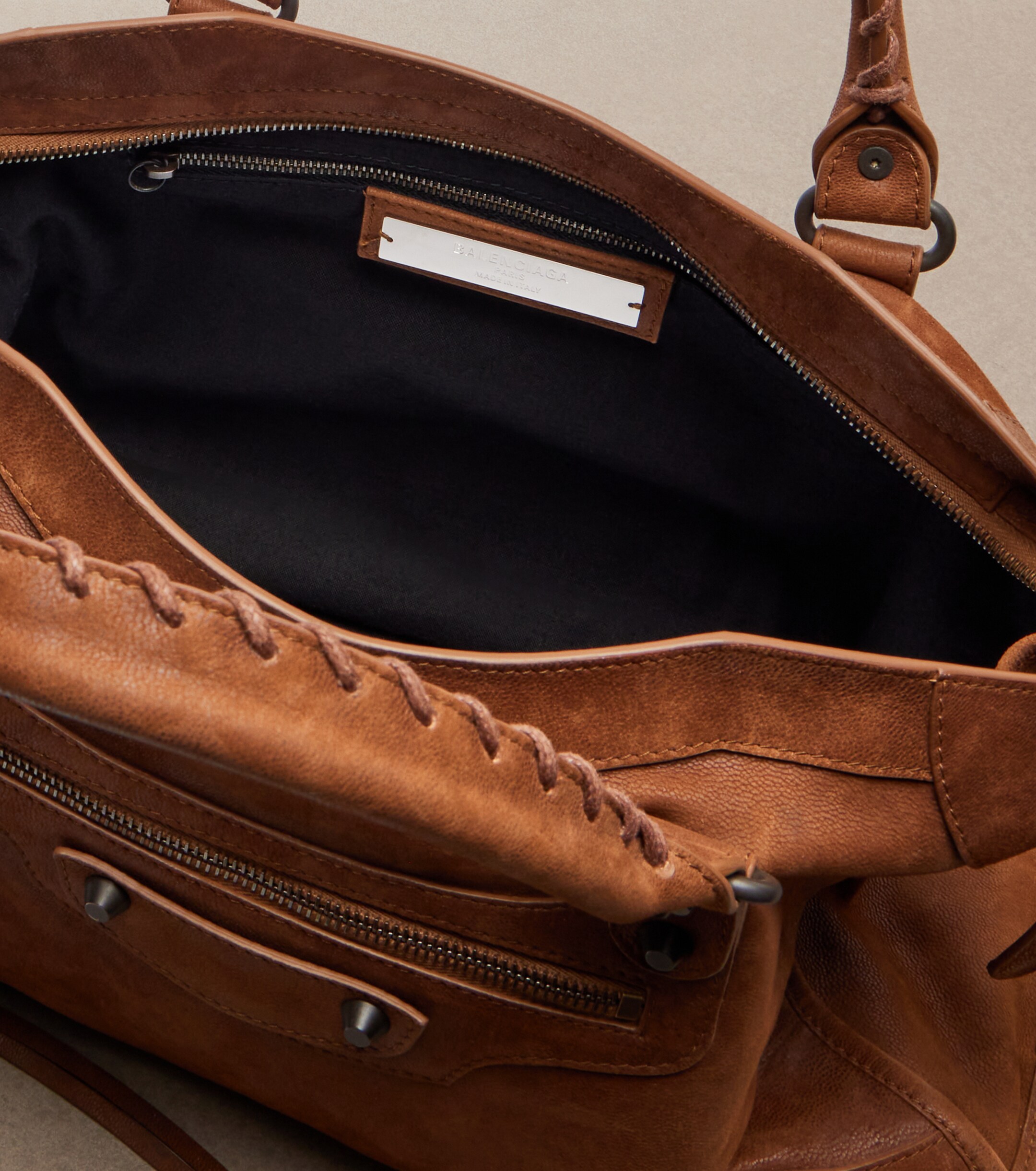 Balenciaga Le City Medium leather top-handle bag