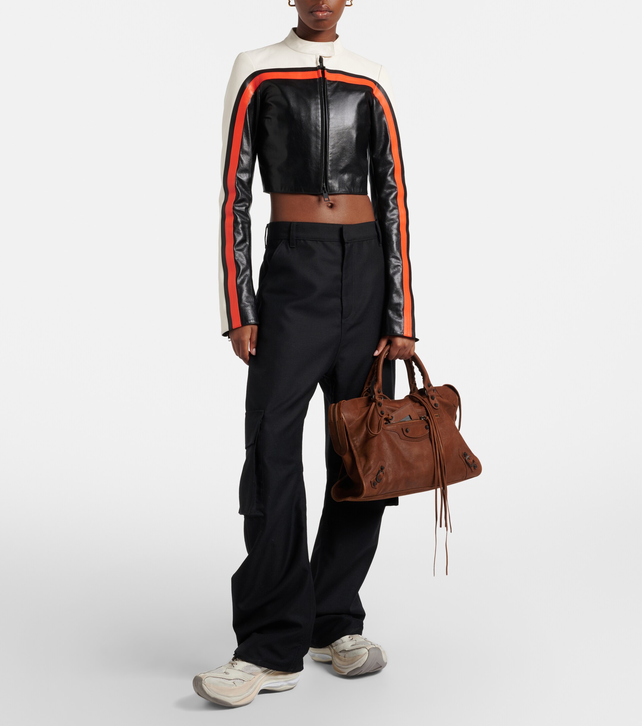 Balenciaga Le City Medium leather top-handle bag