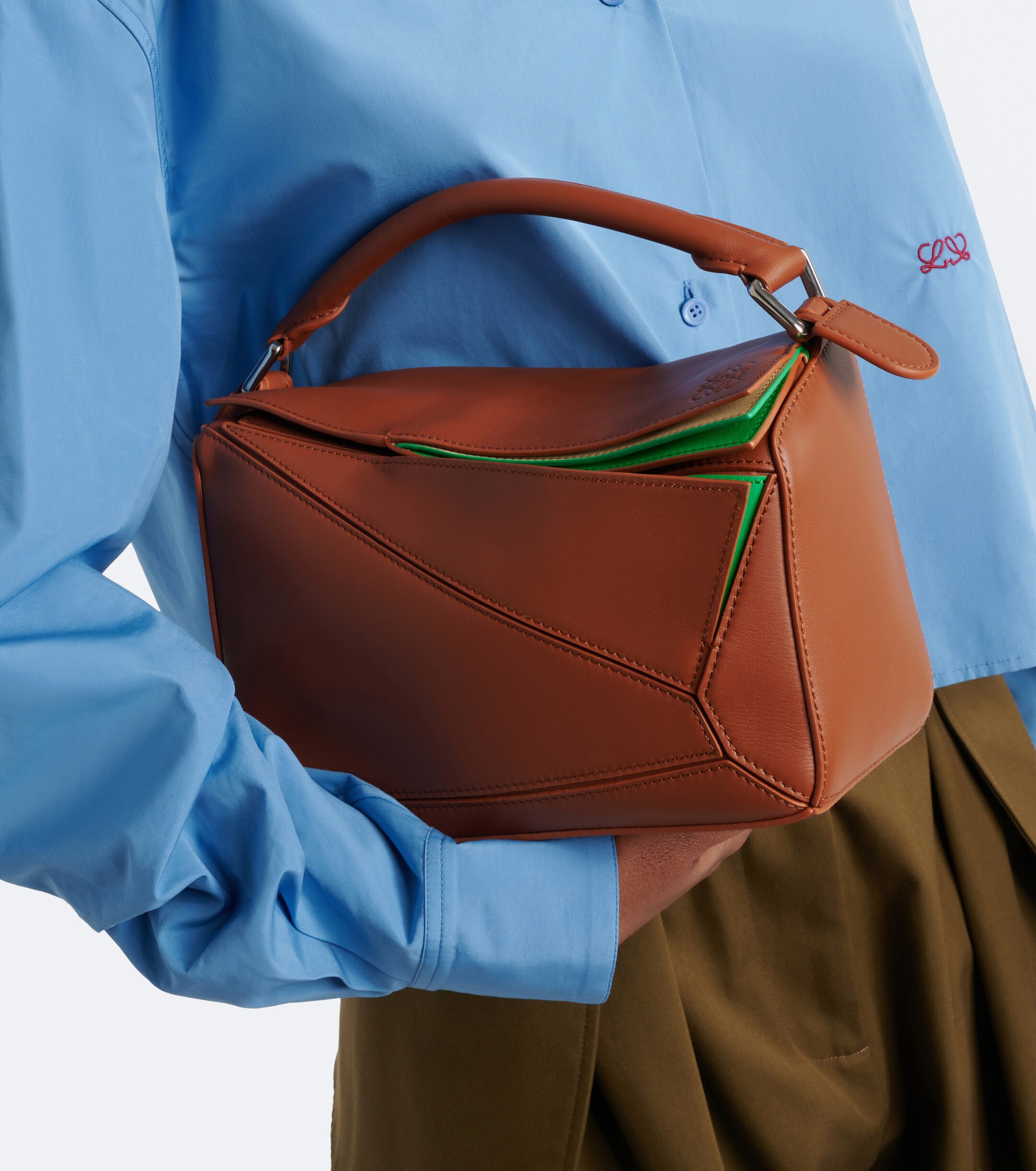Loewe Puzzle Small layered top-handle bag
