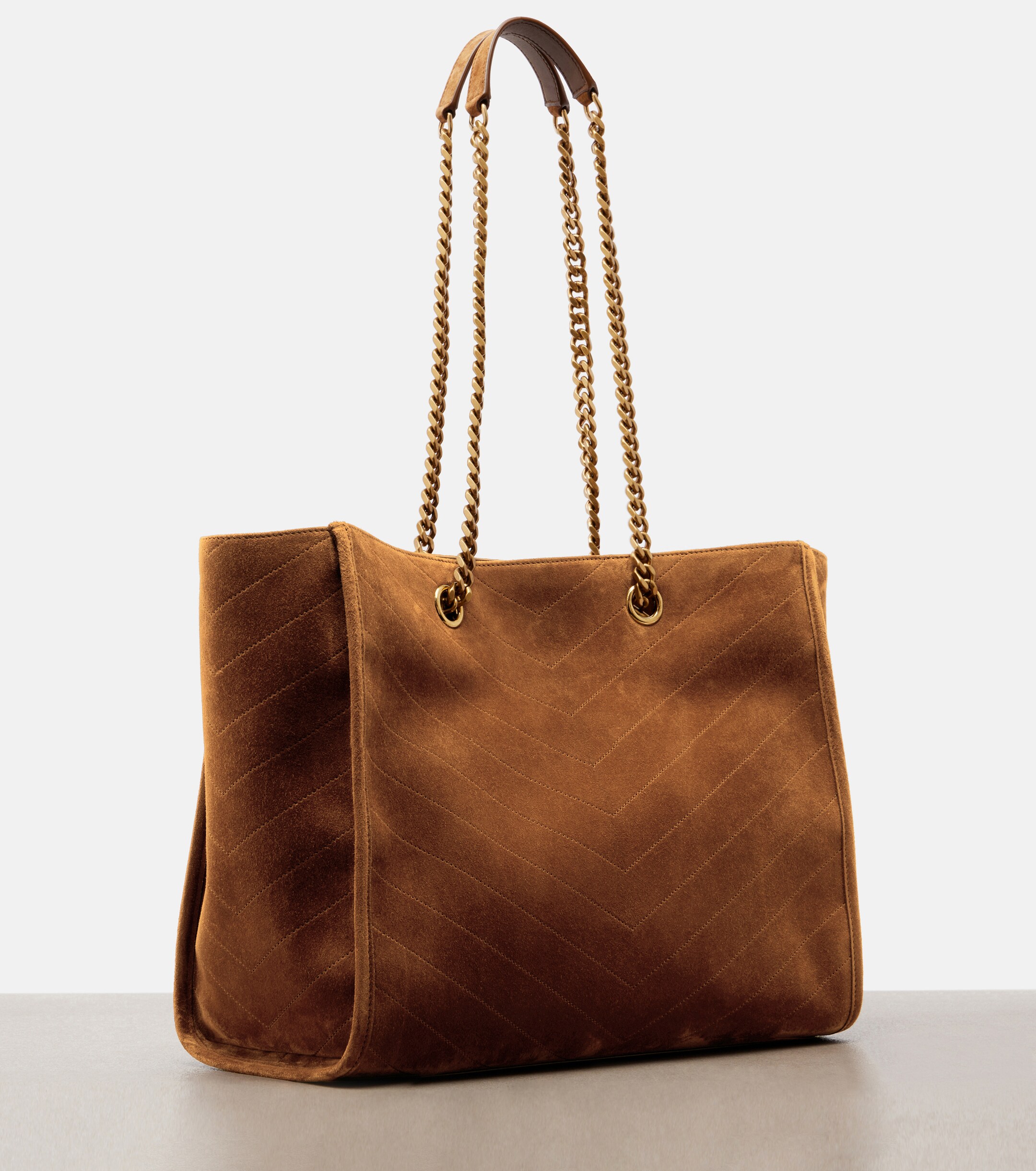 Saint Laurent Niki East/West suede shopper