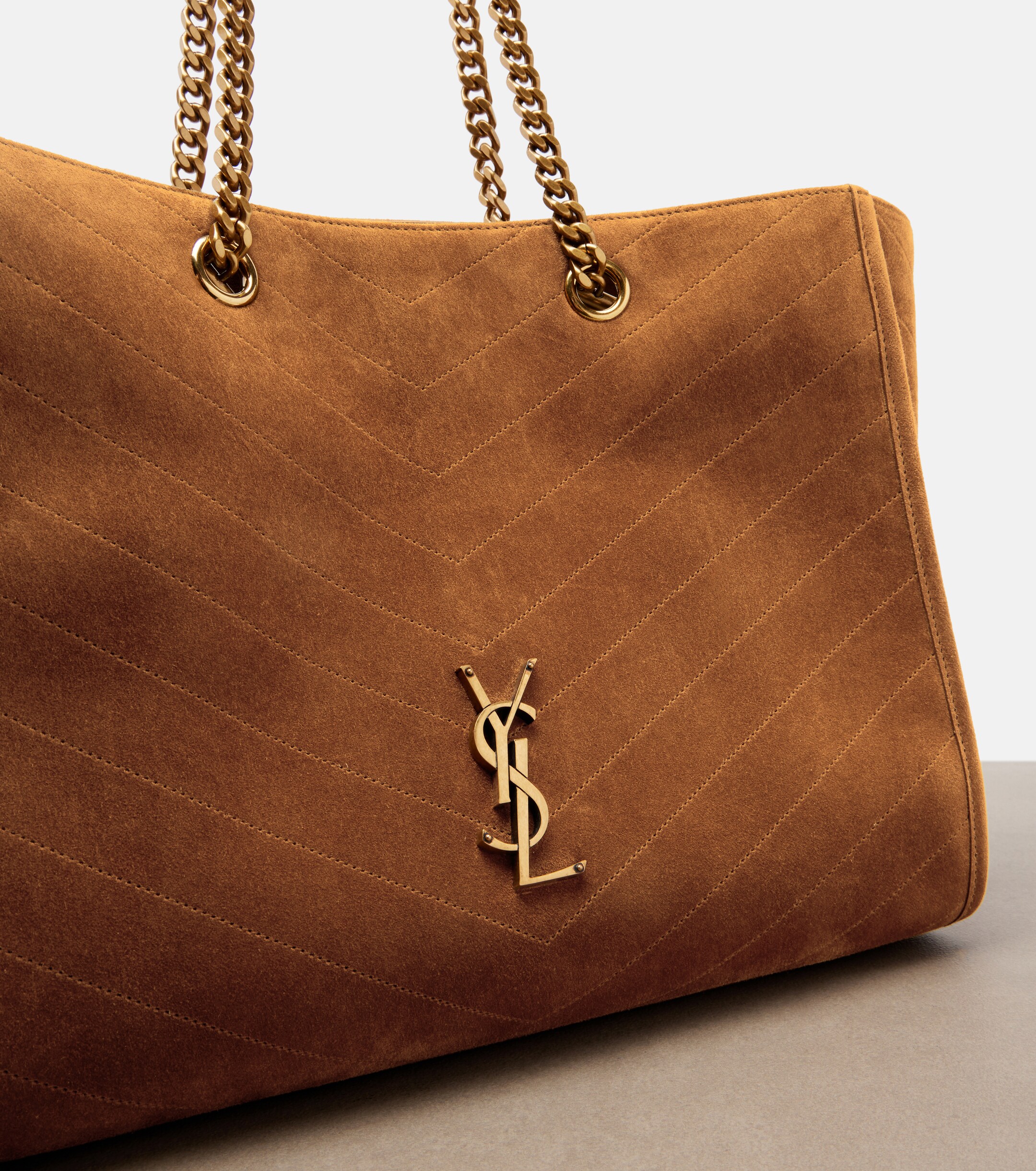 Saint Laurent Niki East/West suede shopper